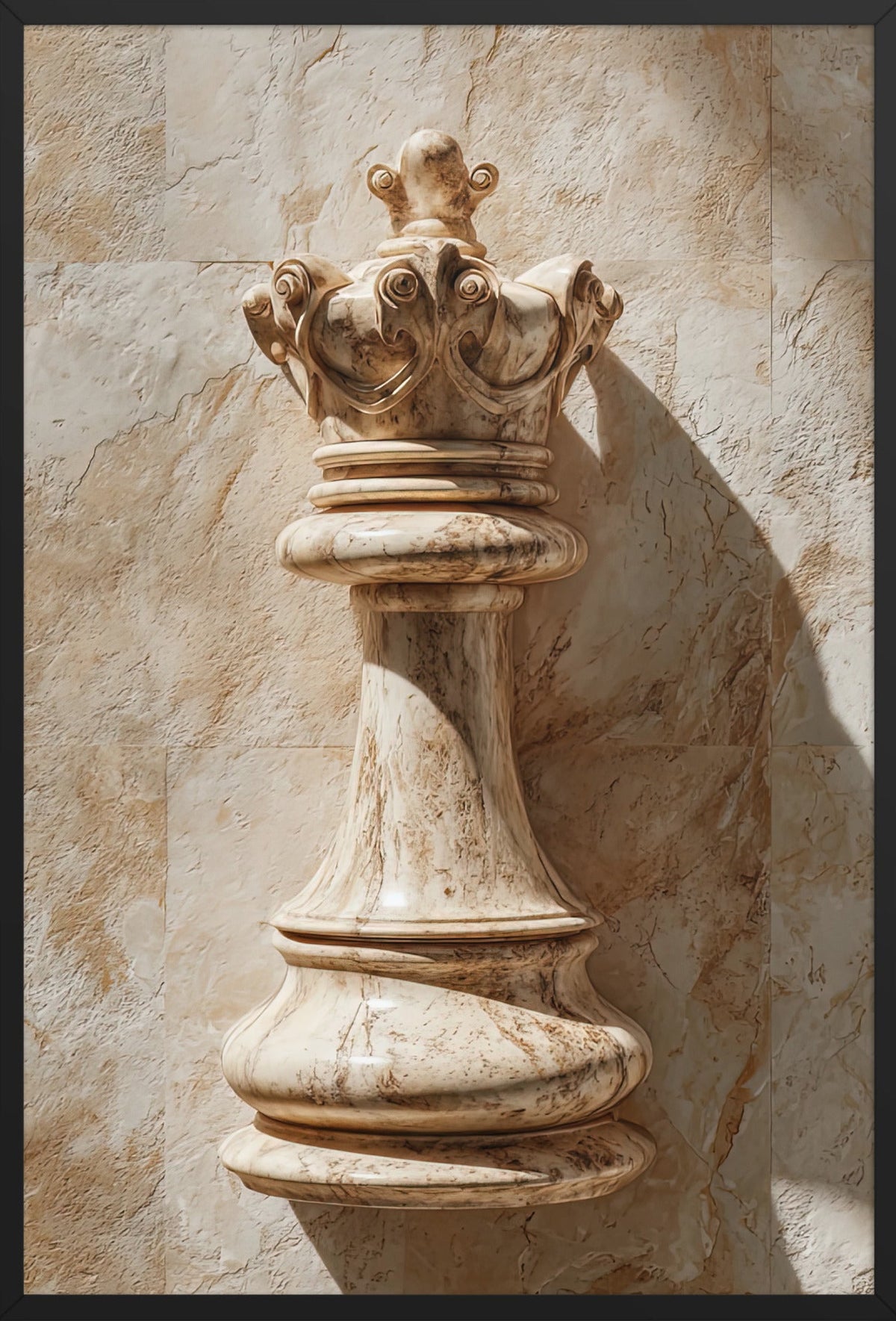 The Crowned King — framed in black, 61 × 91 cm