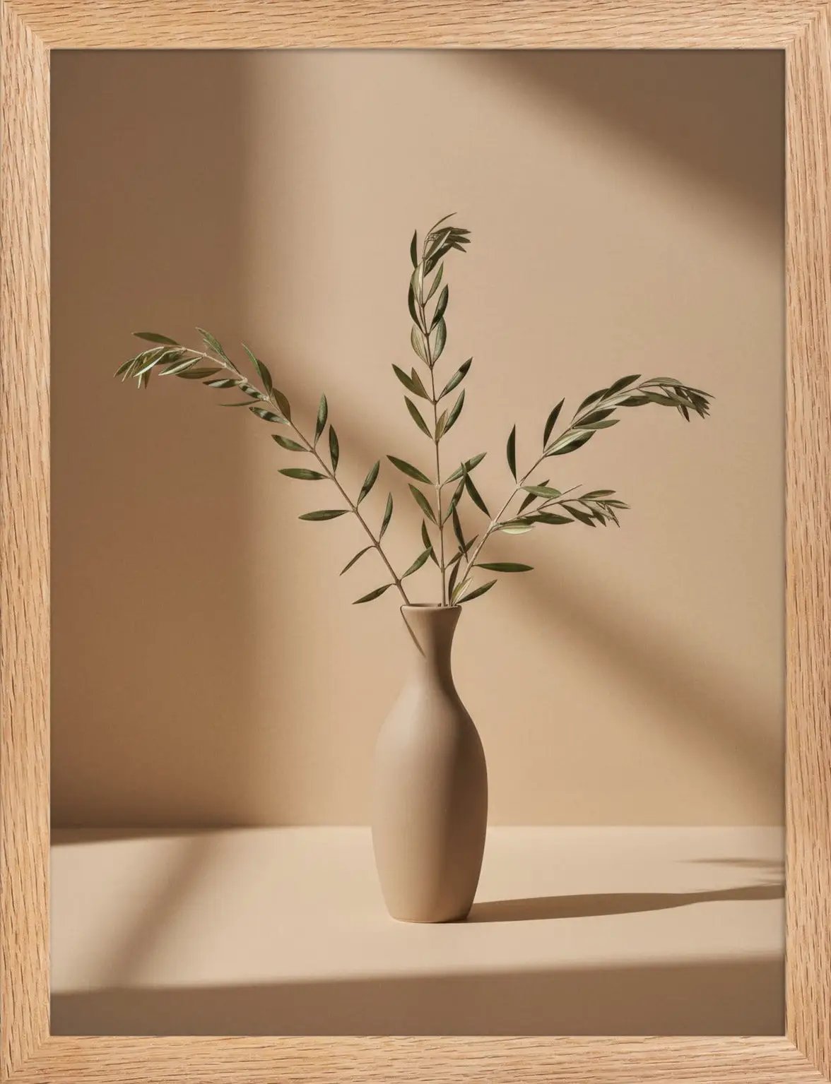 Vase à l'Olivier — Encadrée — affiche murale minimaliste | Cassili-home