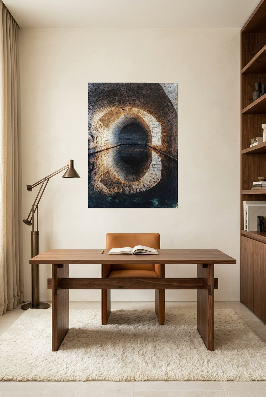 Le Passage Secret — unframed poster in a home office