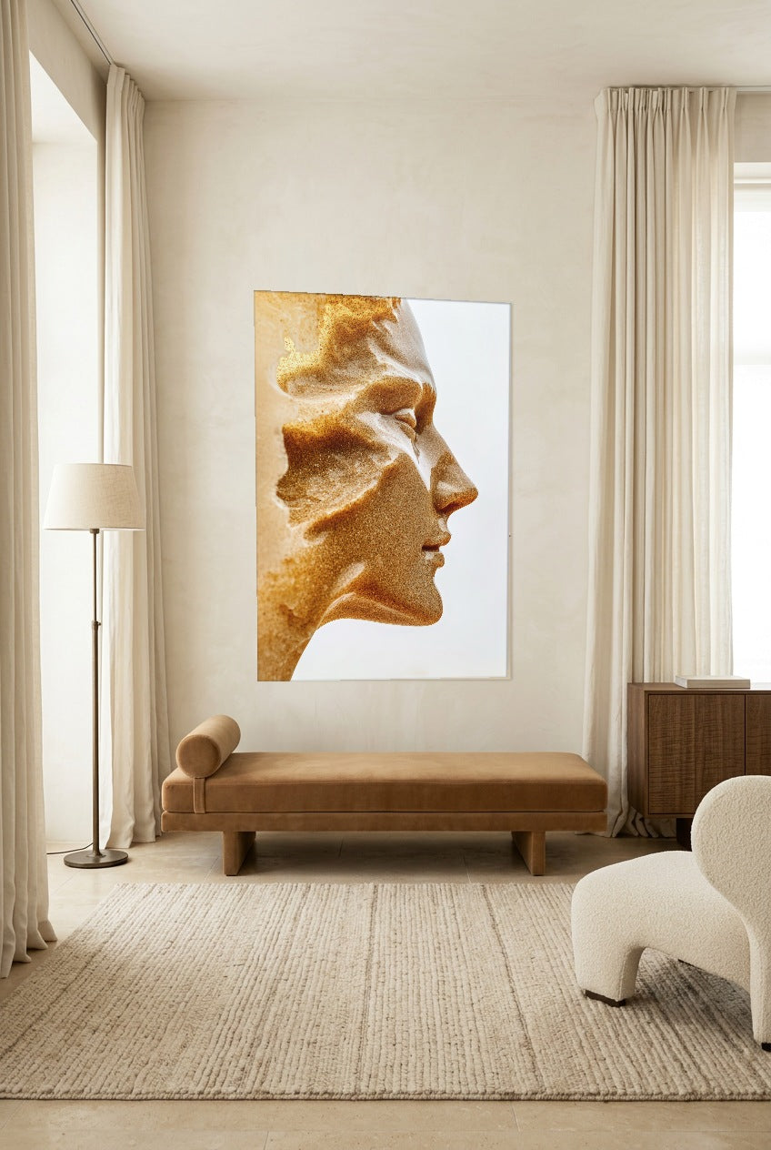 Le Profil Doré — poster sem moldura numa sala de estar