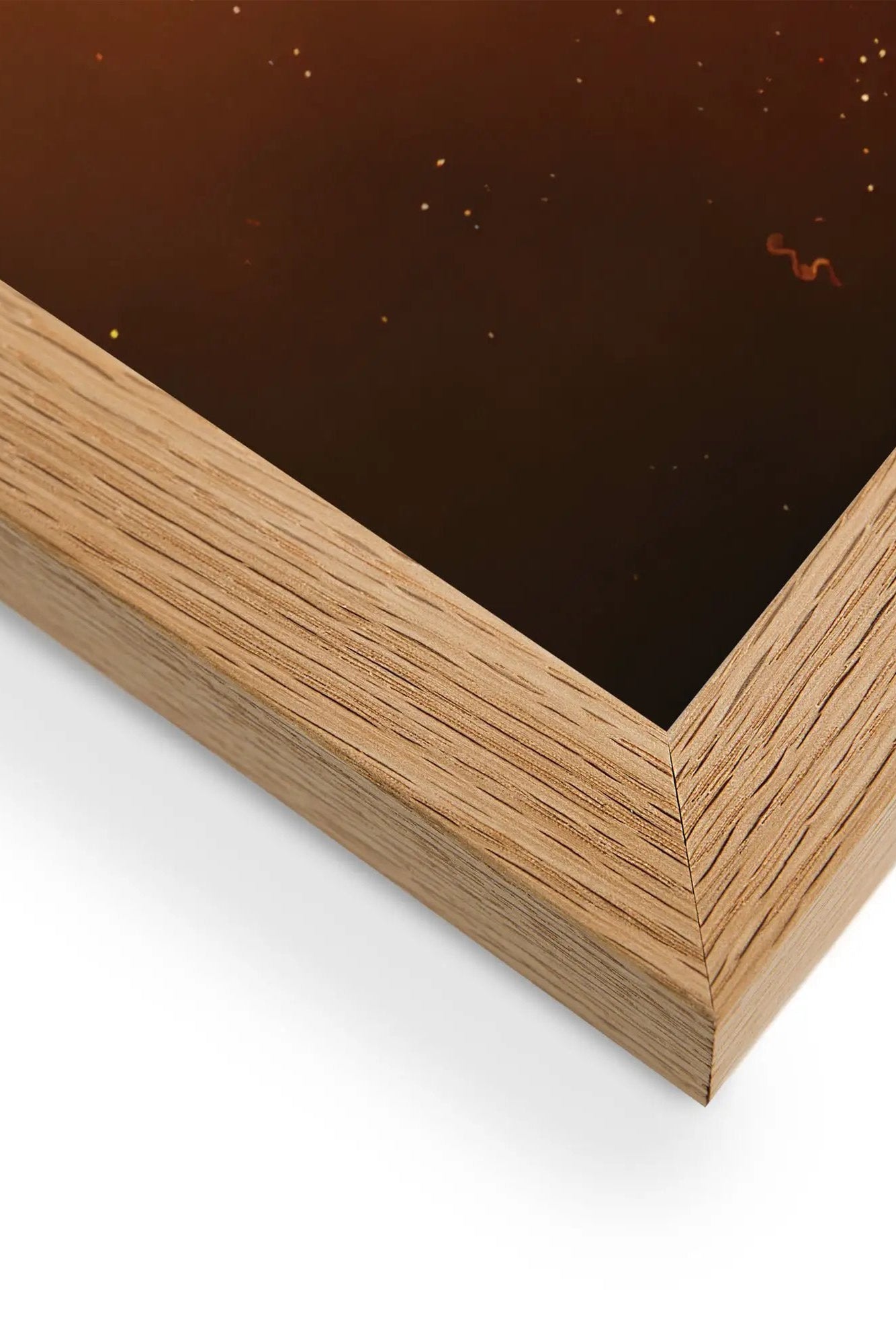 De Gouden Nevel — Minimalistische gouden kosmisch licht wandposter