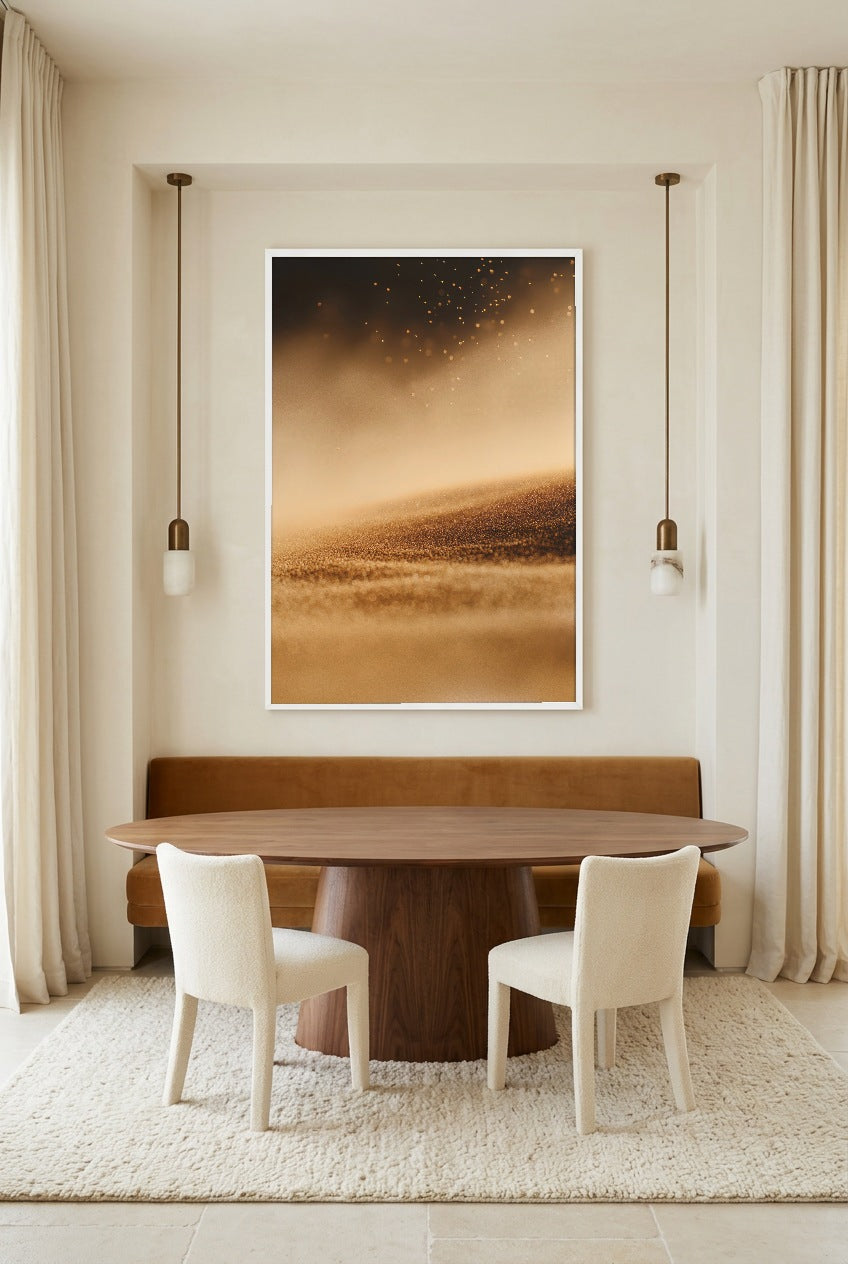 L’Envol du Sable — poster in a white frame in a dining room