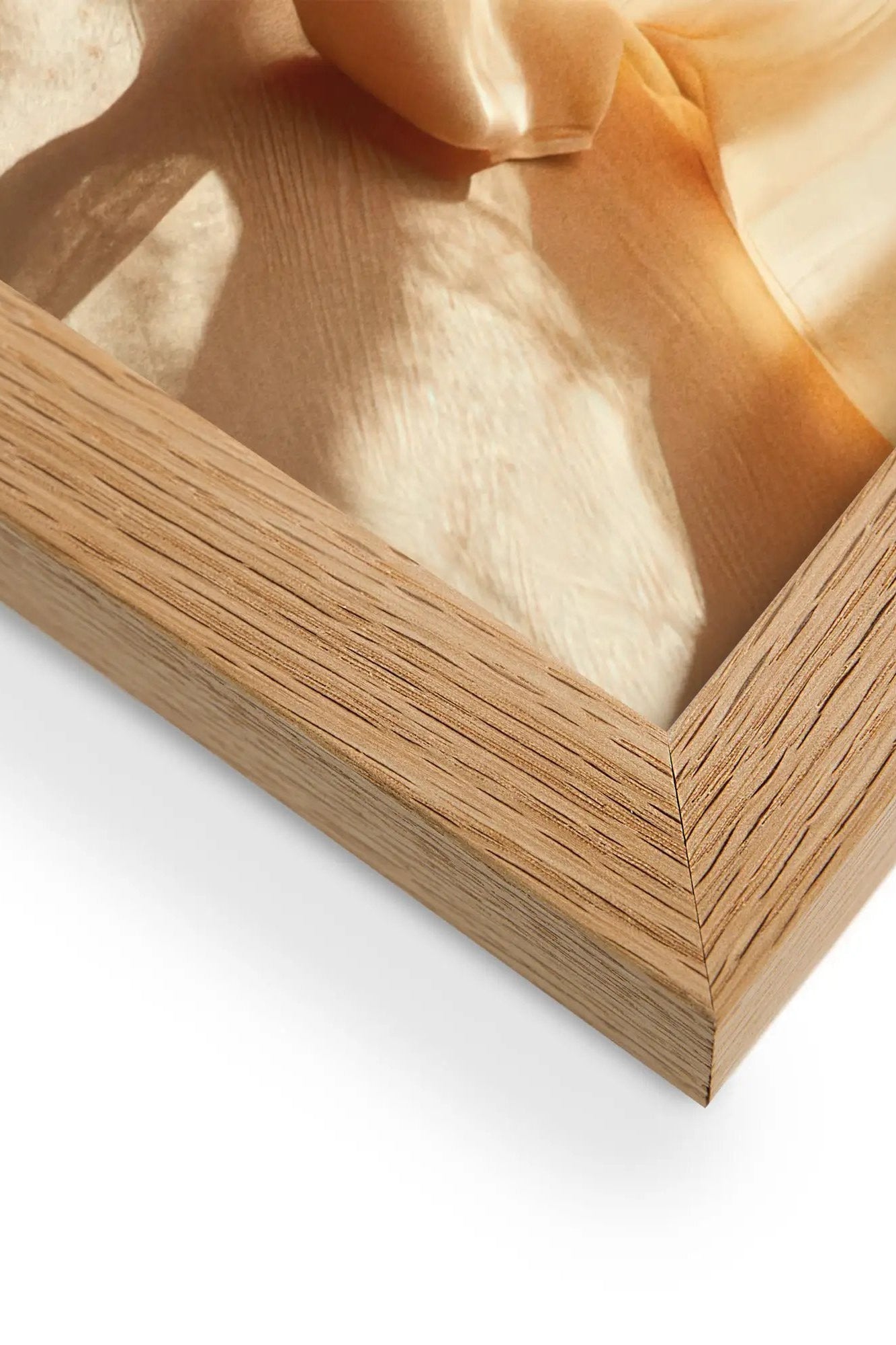 De Gouden Sluier — Minimalistische ivoor gouden vitrage wandposter