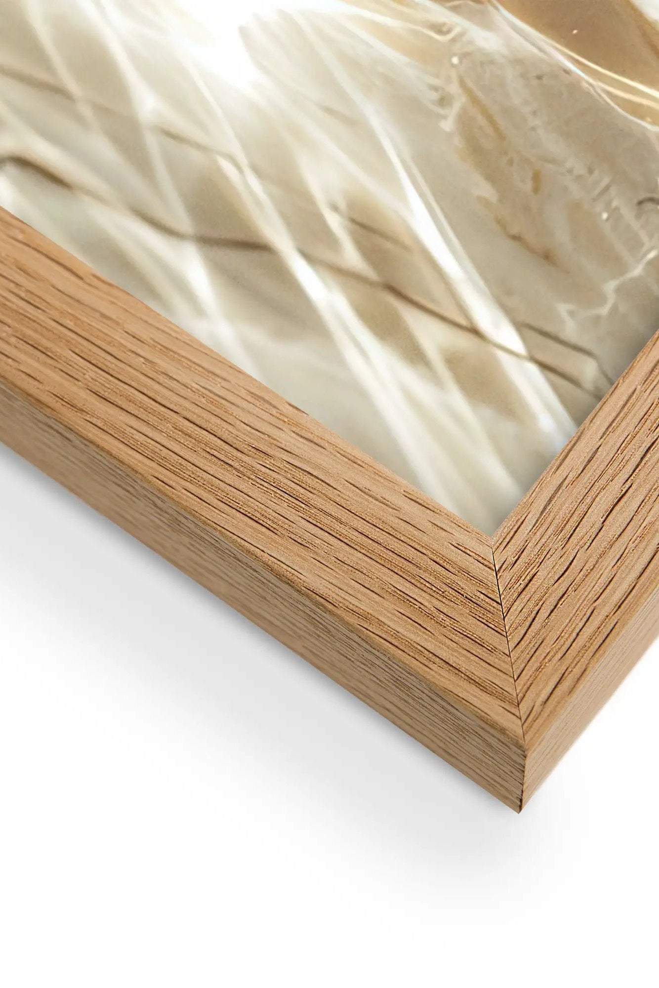 Poster en Papier Mat Encadré, affiche murale minimaliste avec cadre bois, décoration murale salon ou chambre, style méditerranéen