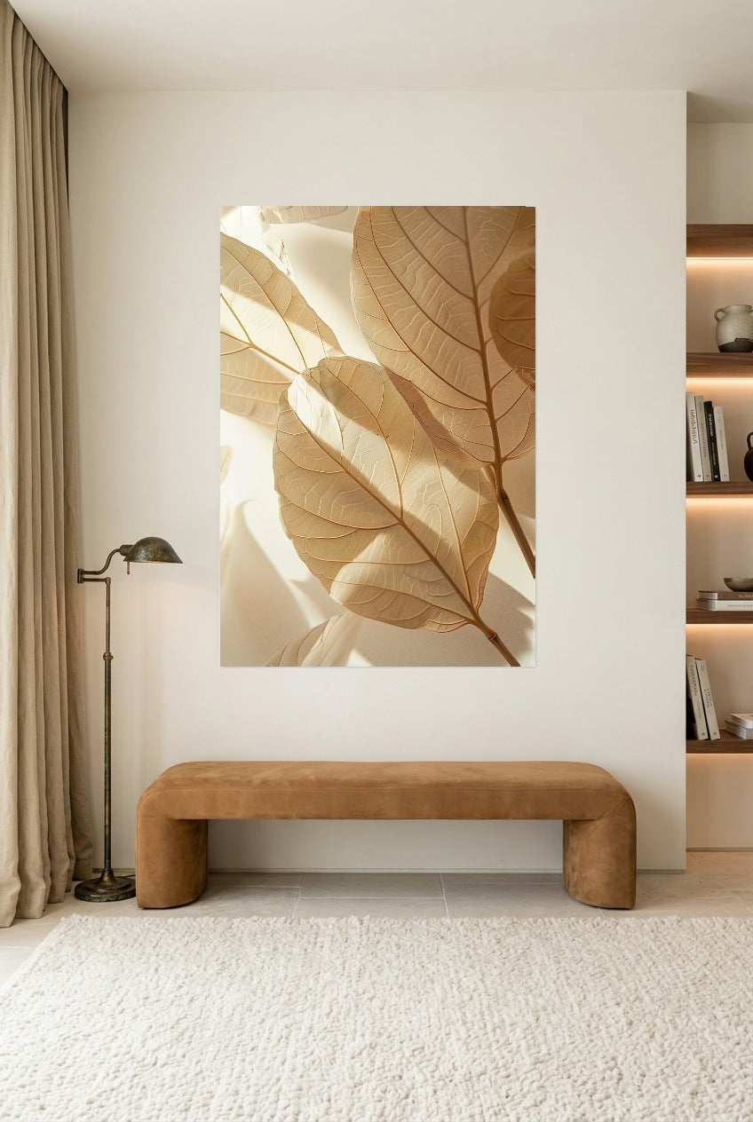 L’Ombre des Feuilles — póster sin marco en una sala de lectura