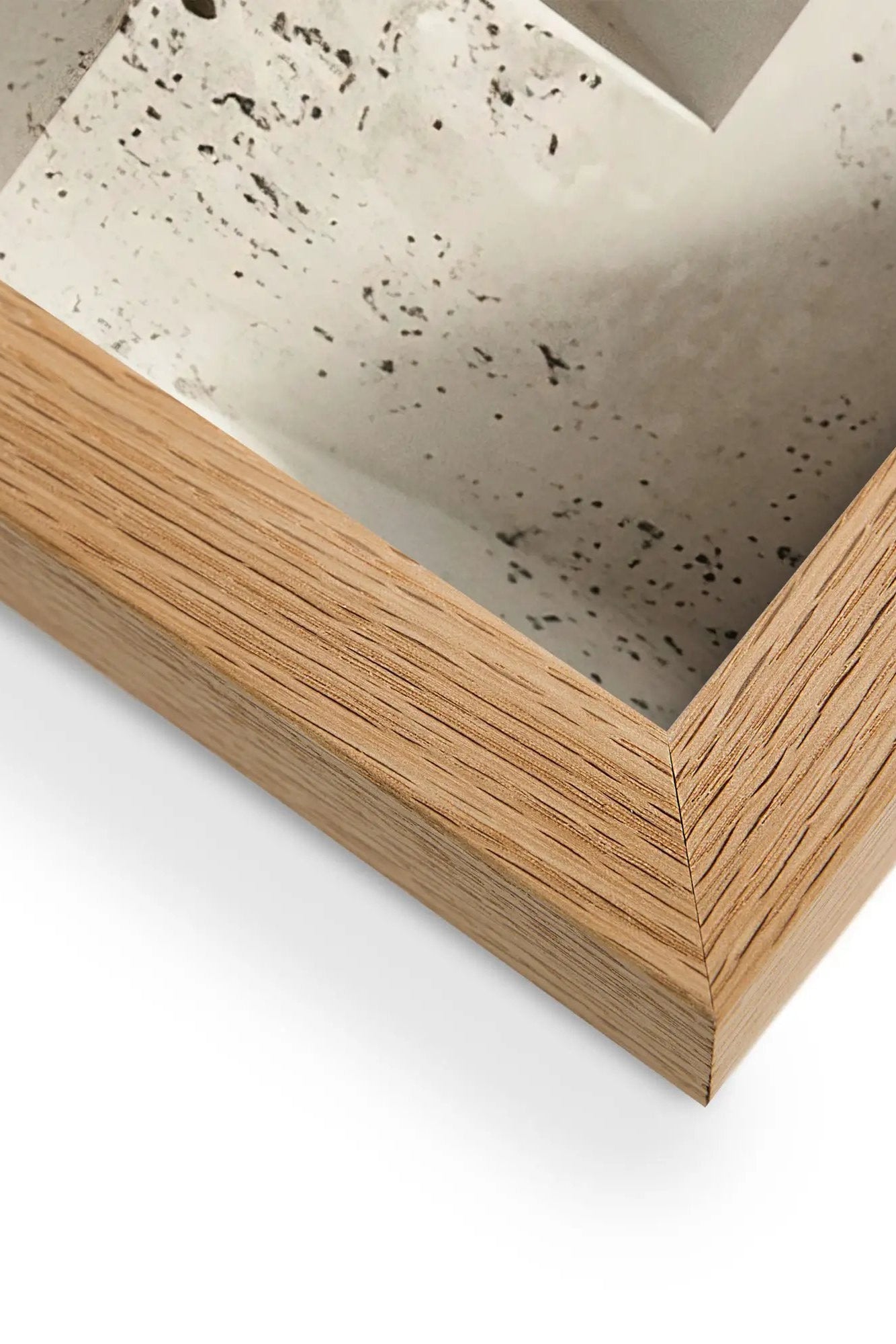 Poster en Papier Mat Encadré, affiche murale minimaliste avec cadre bois, décoration murale salon ou chambre, style méditerranéen