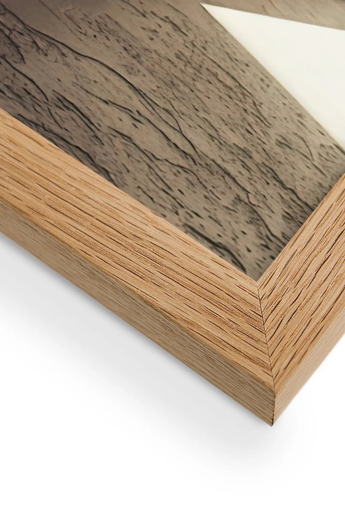 Poster en Papier Mat Encadré, affiche murale minimaliste avec cadre bois, décoration murale salon ou chambre, style méditerranéen