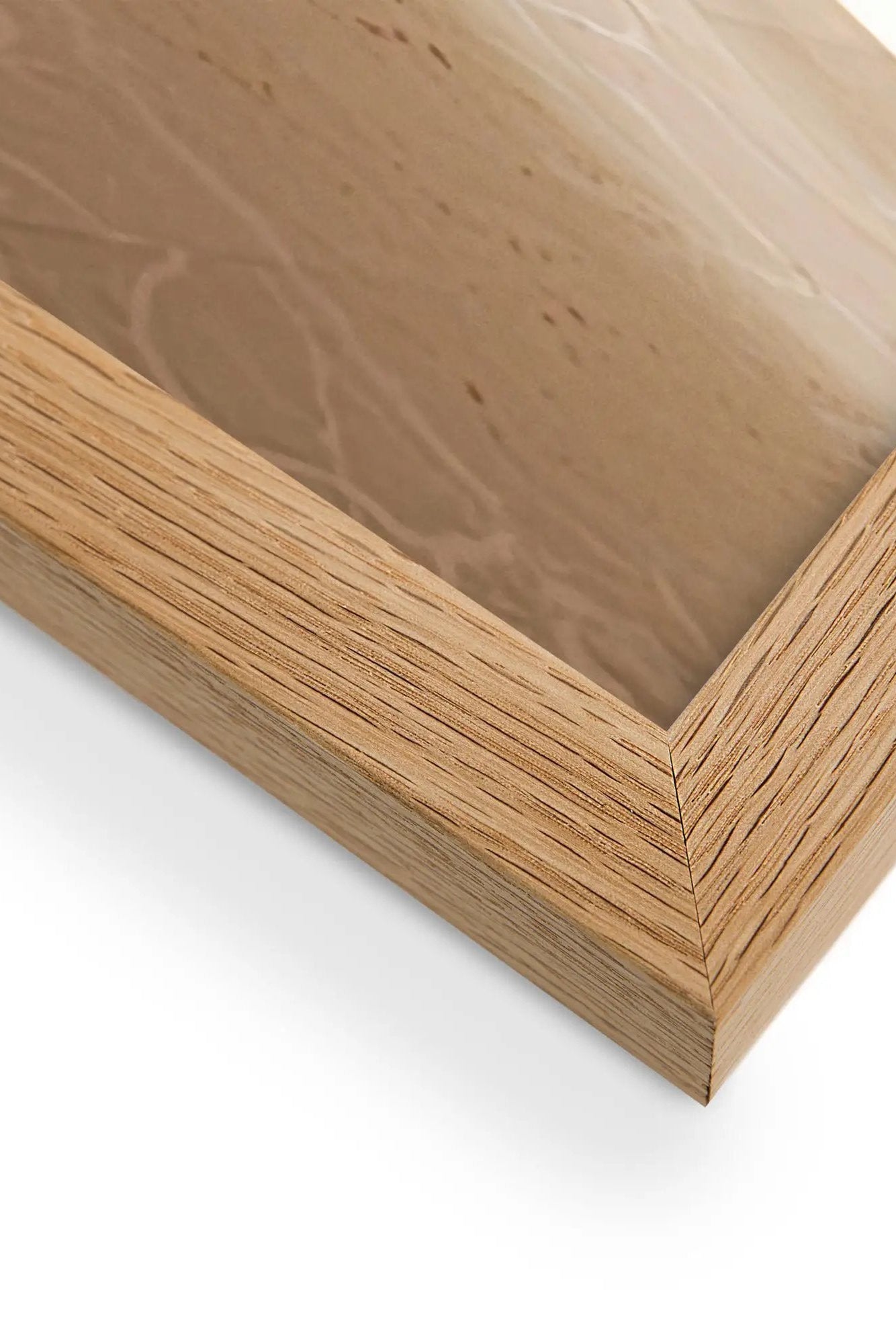 Poster en Papier Mat Encadré, affiche murale minimaliste avec cadre bois, décoration murale salon ou chambre, style méditerranéen