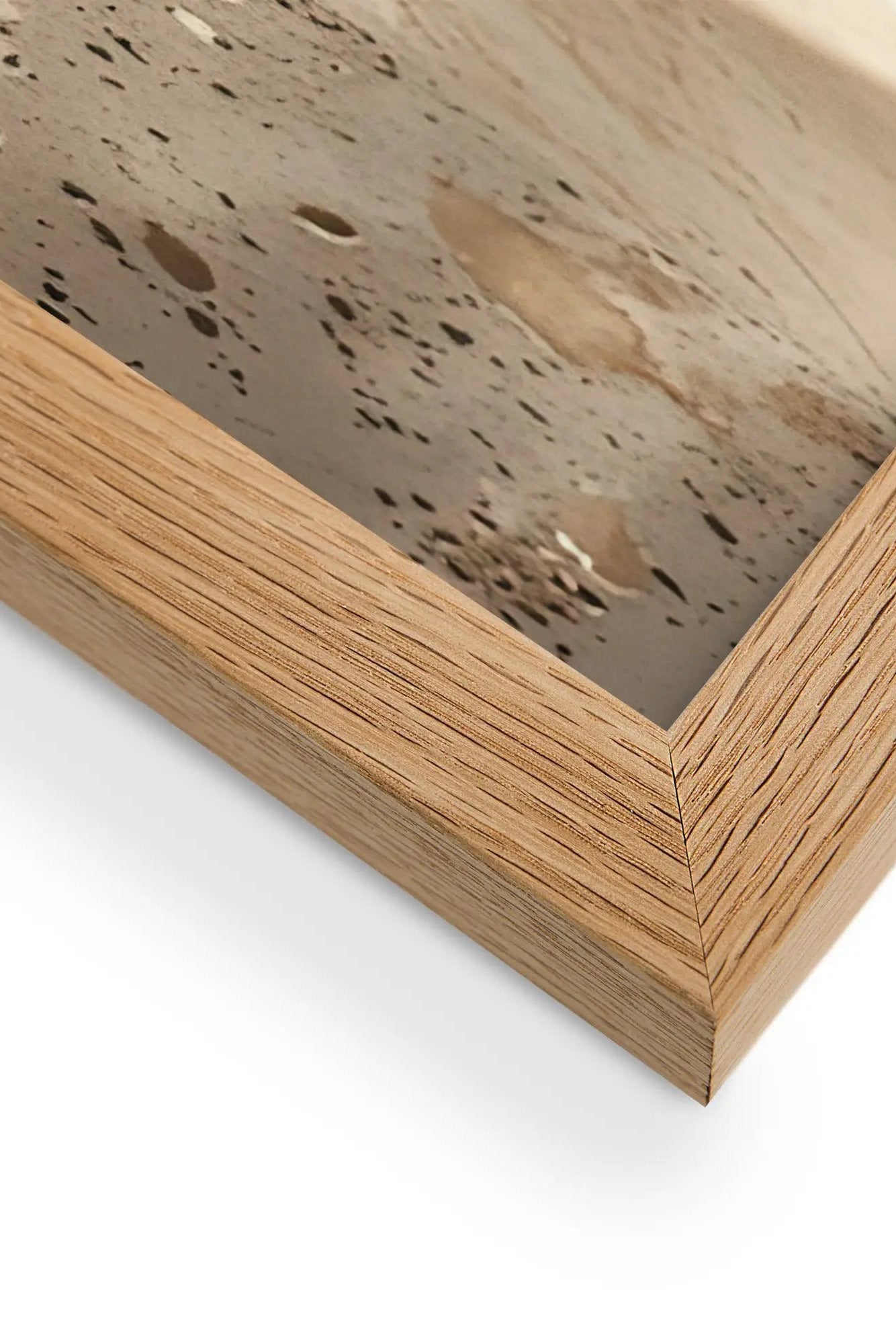Poster en Papier Mat Encadré, affiche murale minimaliste avec cadre bois, décoration murale salon ou chambre, style méditerranéen