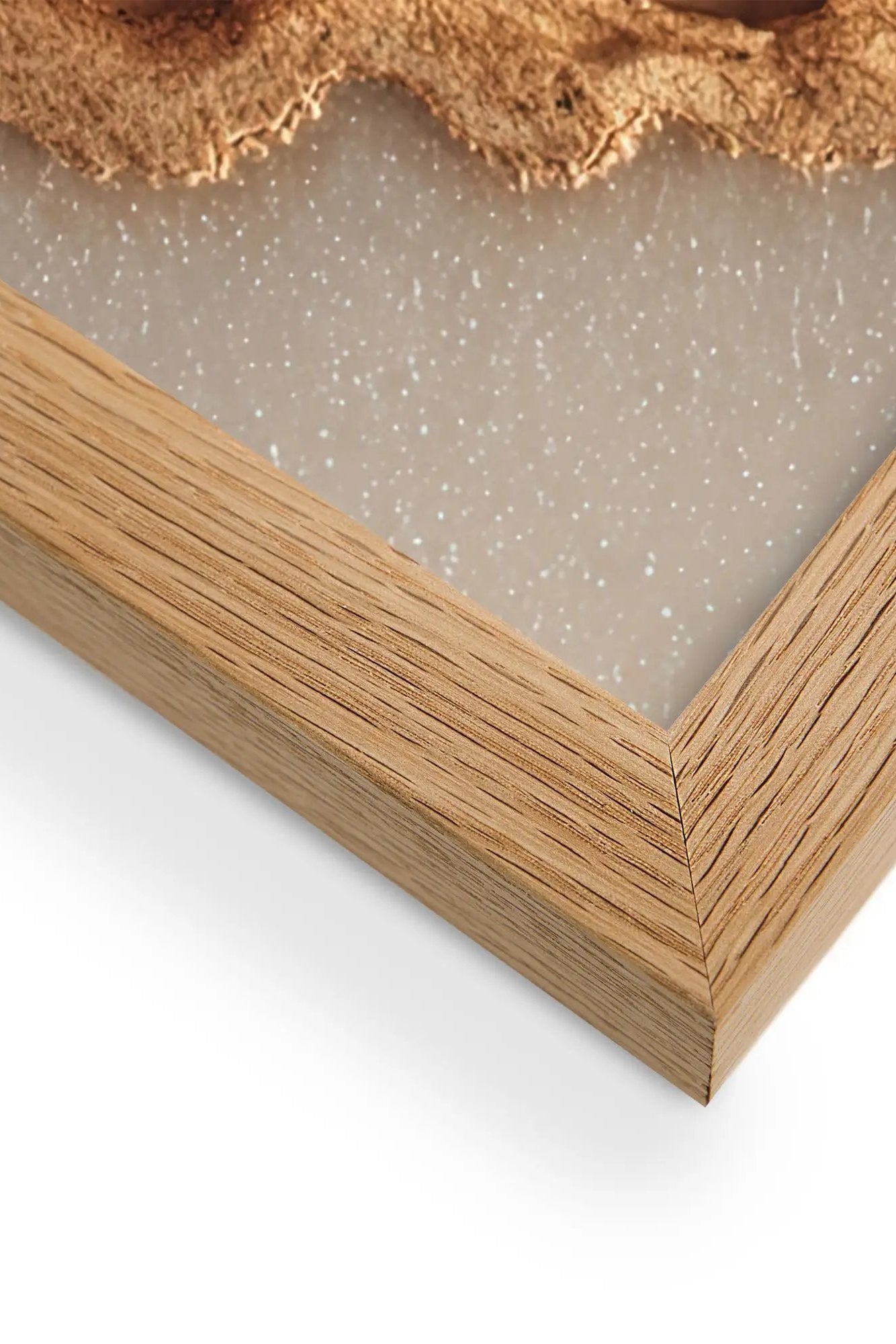Poster en Papier Mat Encadré, affiche murale minimaliste avec cadre bois, décoration murale salon ou chambre, style méditerranéen