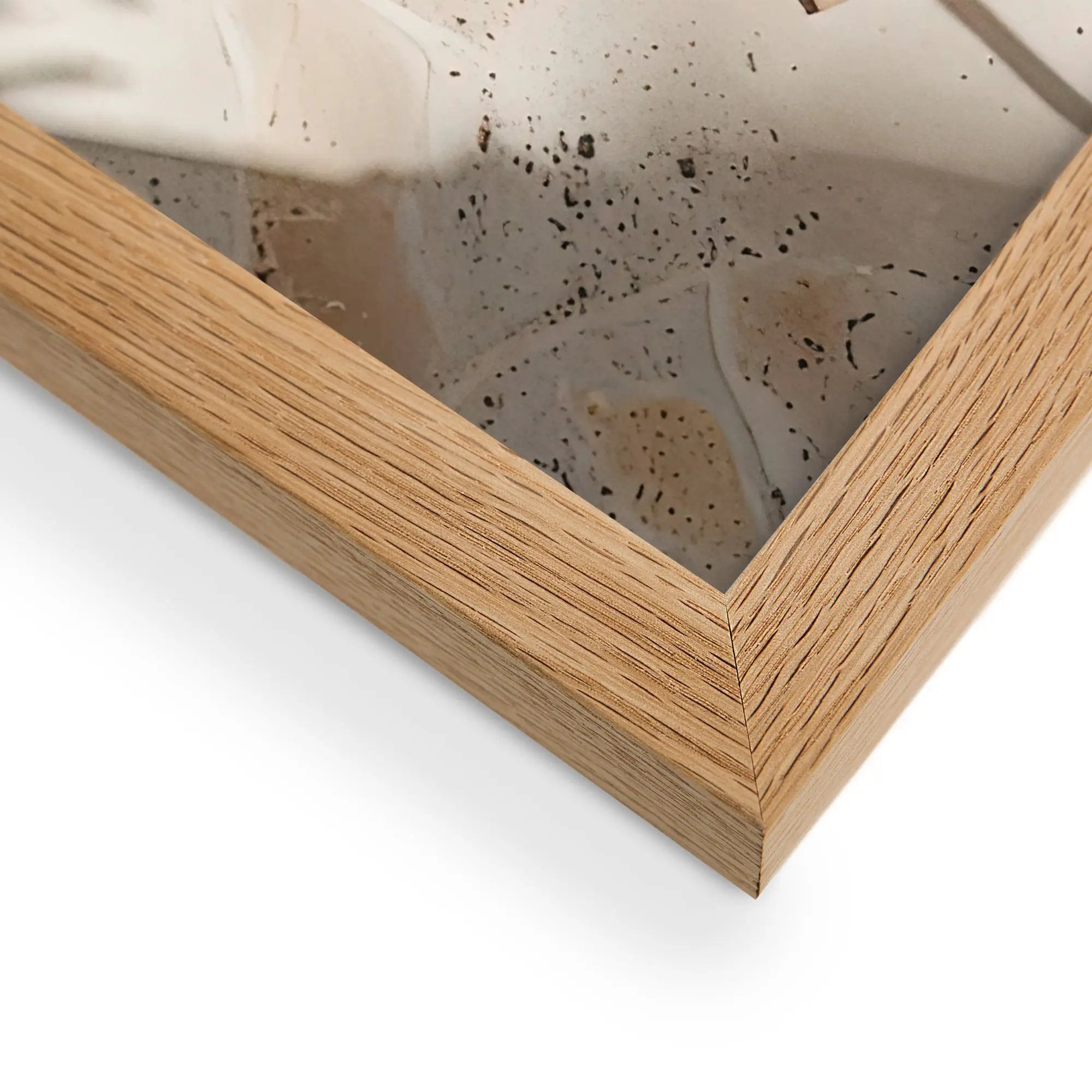 Poster en Papier Mat Encadré, affiche murale minimaliste avec cadre bois, décoration murale salon ou chambre, style méditerranéen