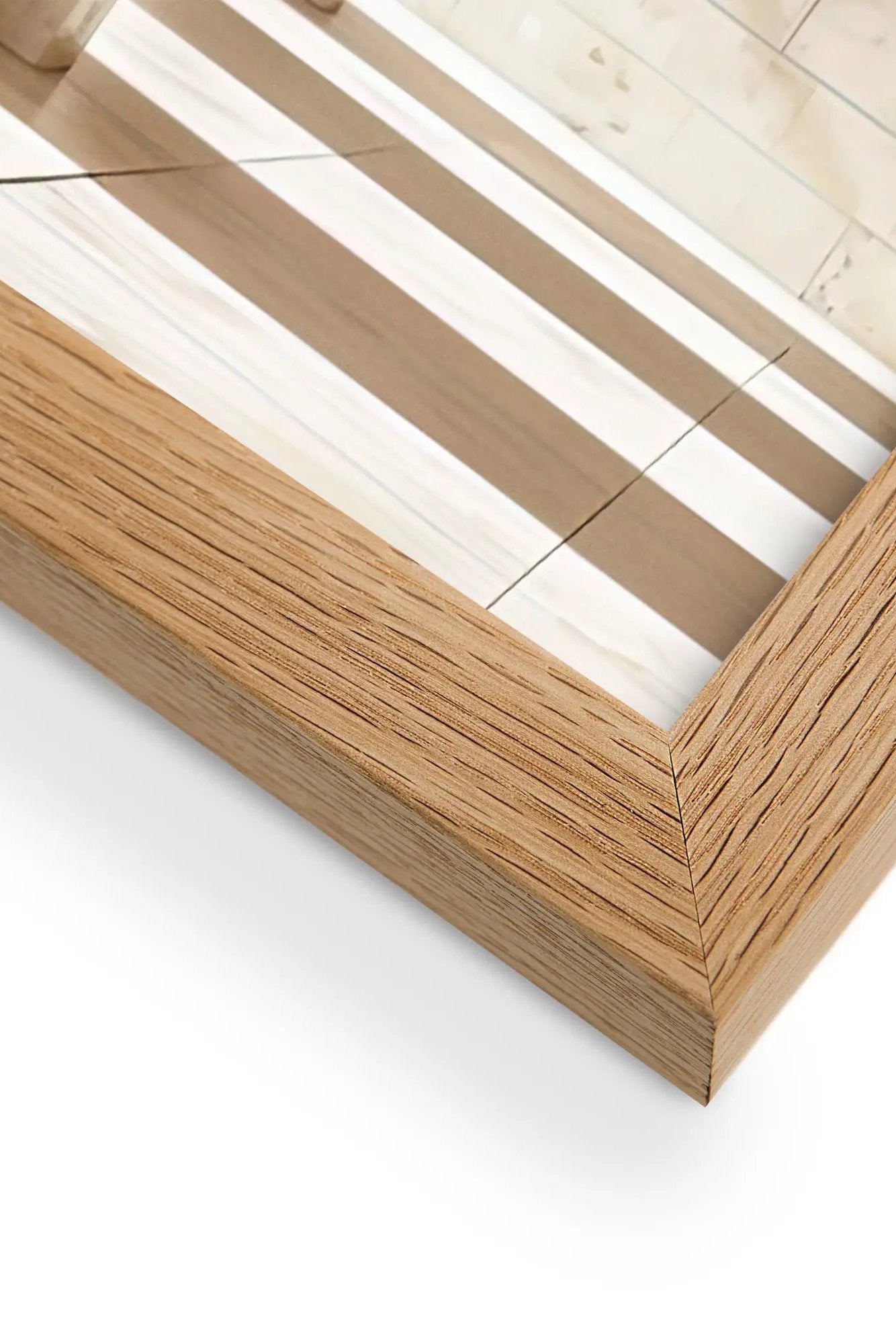 De Steenportiek — Minimalistische beige architectuur muuraffiche  