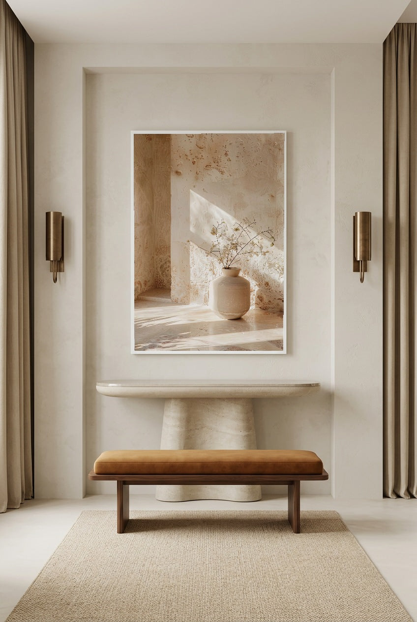 Le Vase dans la Niche — affiche en cadre blanc dans une entrée