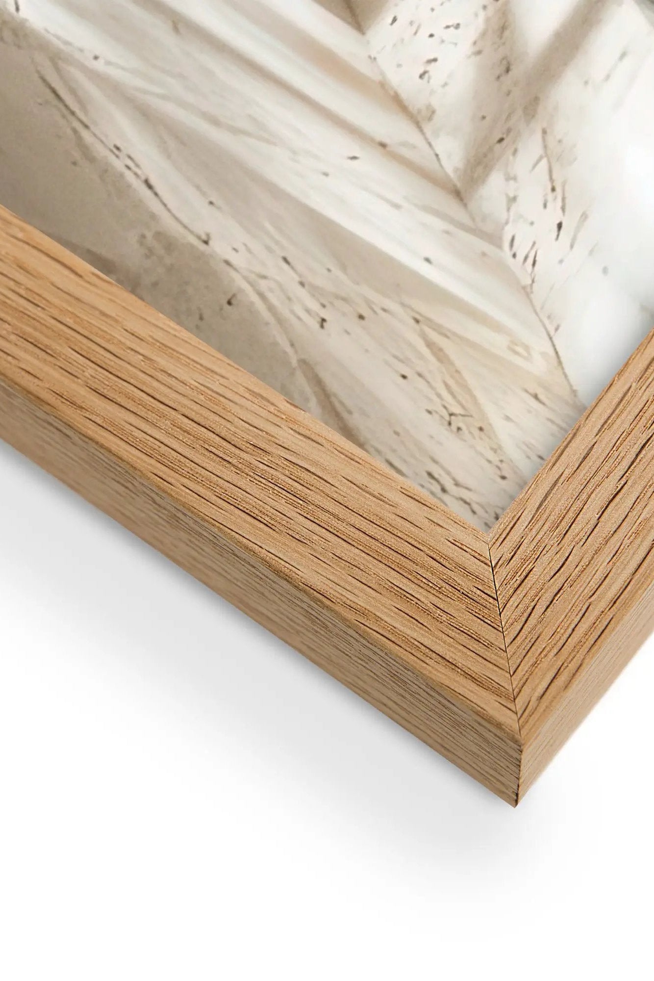 Poster en Papier Mat Encadré, affiche murale minimaliste avec cadre bois, décoration murale salon ou chambre, style méditerranéen
