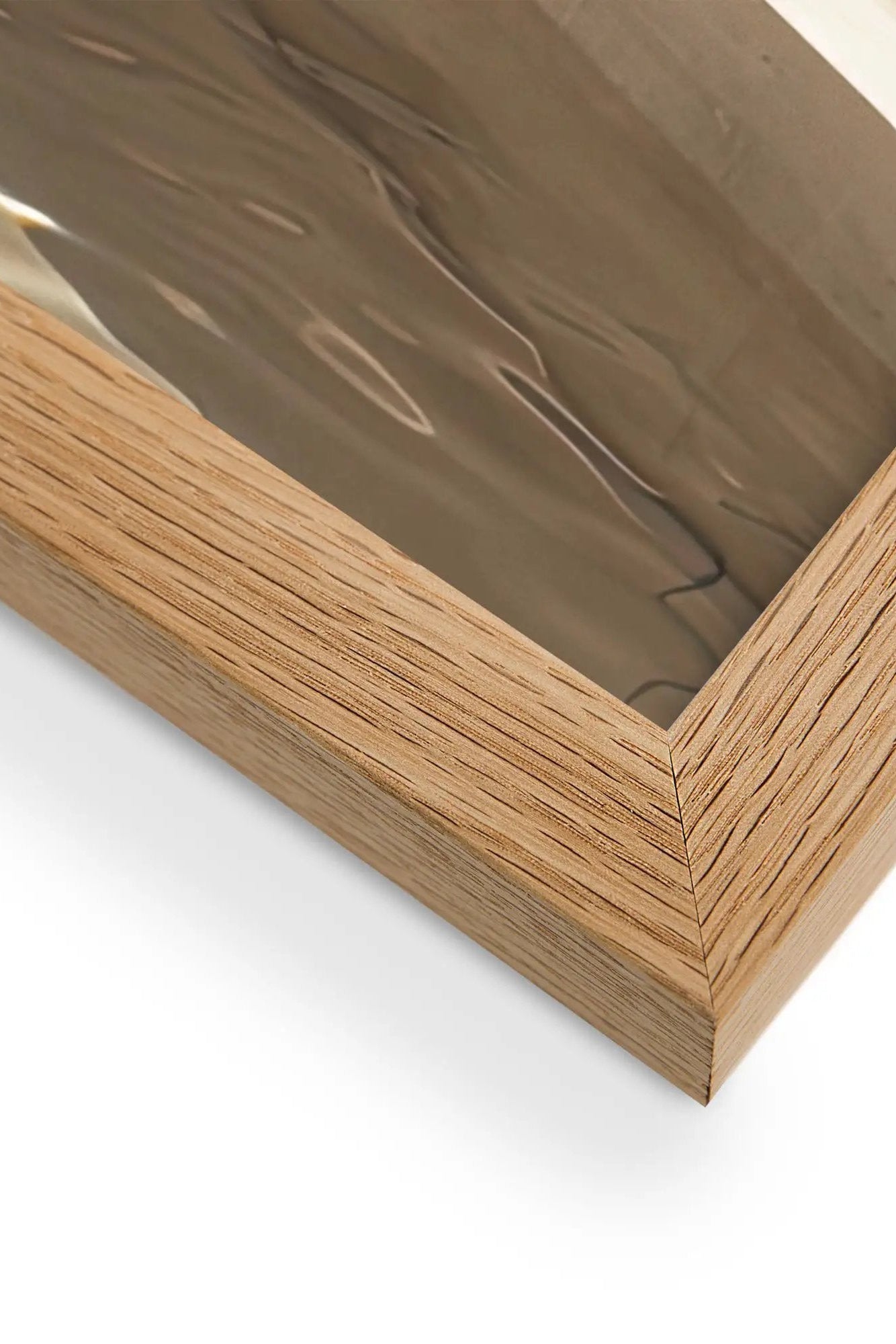 Poster en Papier Mat Encadré, affiche murale minimaliste avec cadre bois, décoration murale salon ou chambre, style méditerranéen
