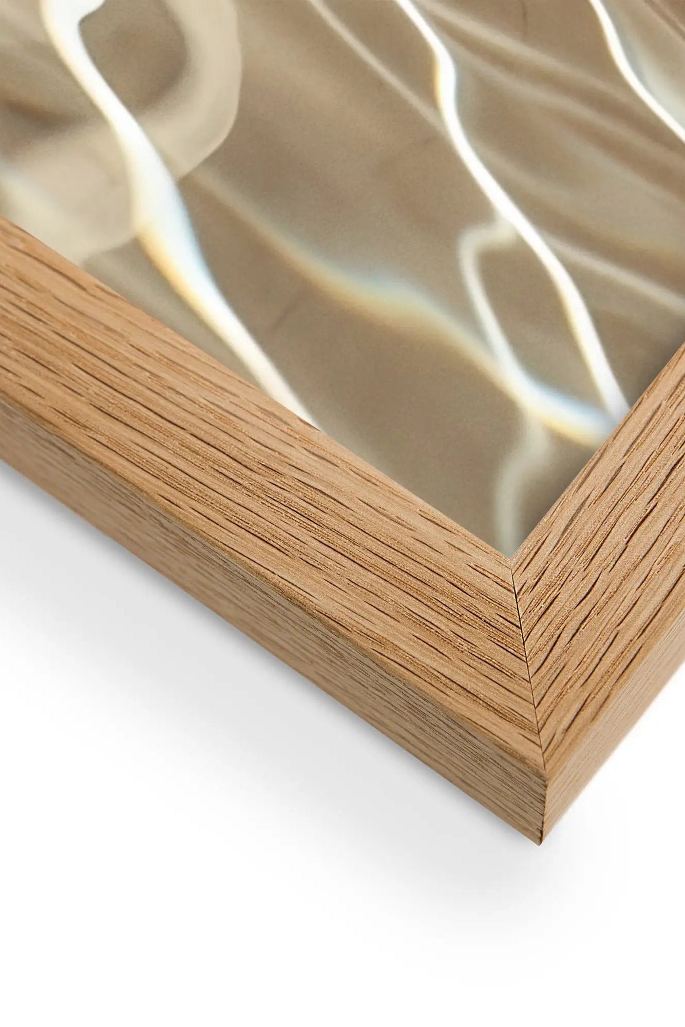 Poster en Papier Mat Encadré, affiche murale minimaliste avec cadre bois, décoration murale salon ou chambre, style méditerranéen
