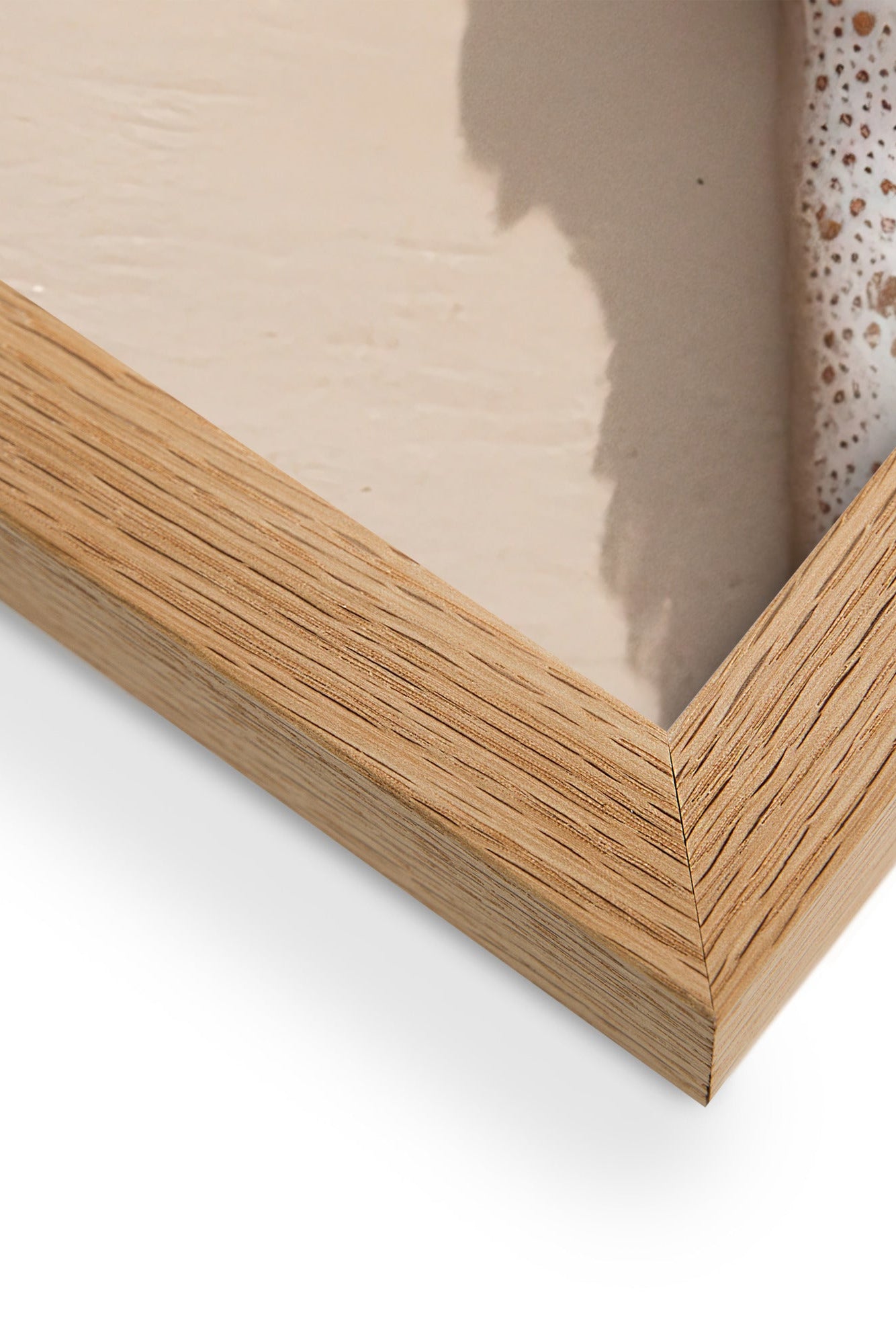 Solid oak frame detail — The Wave’s Edge poster