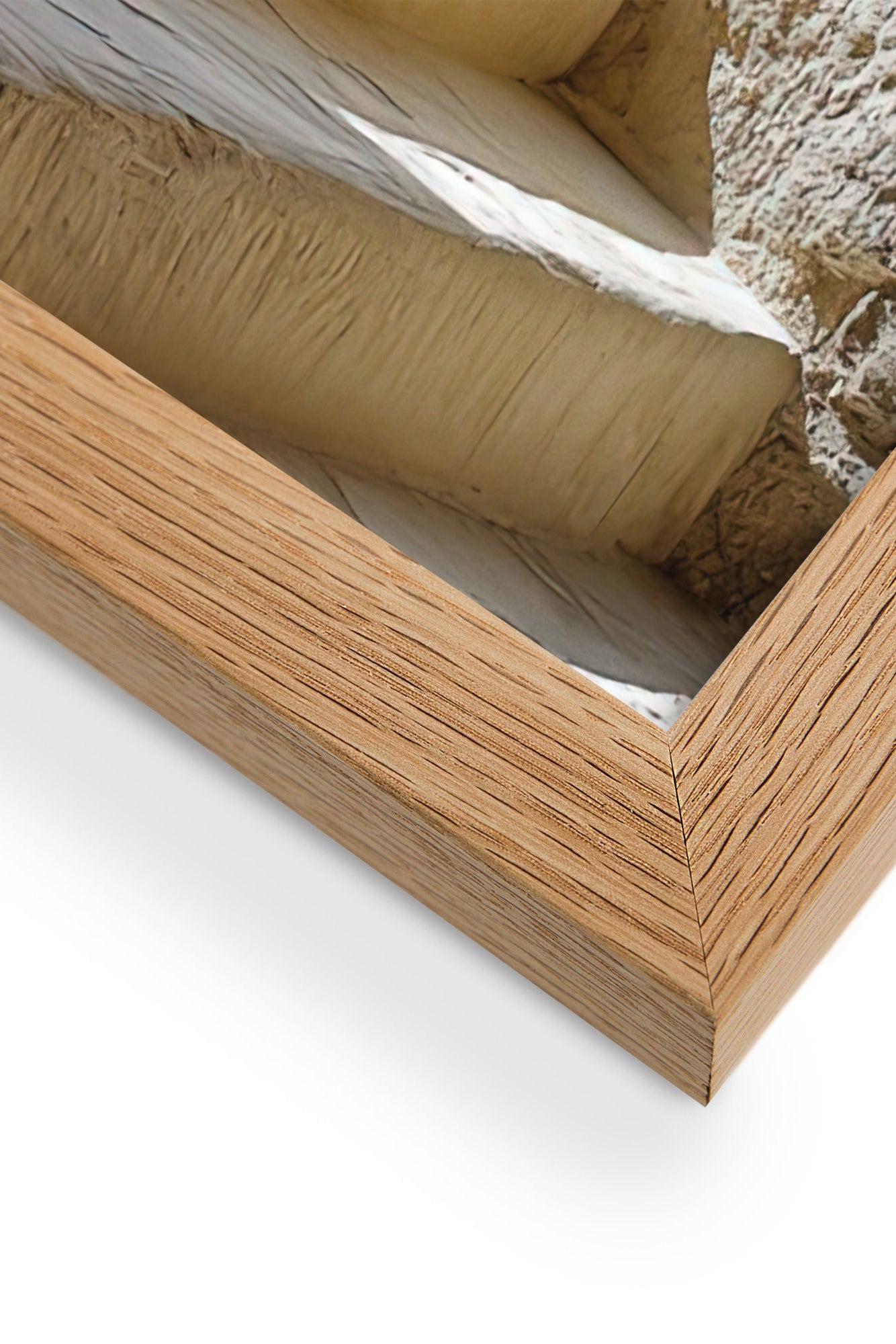Solid oak frame detail of a wall art print — Cassili-home