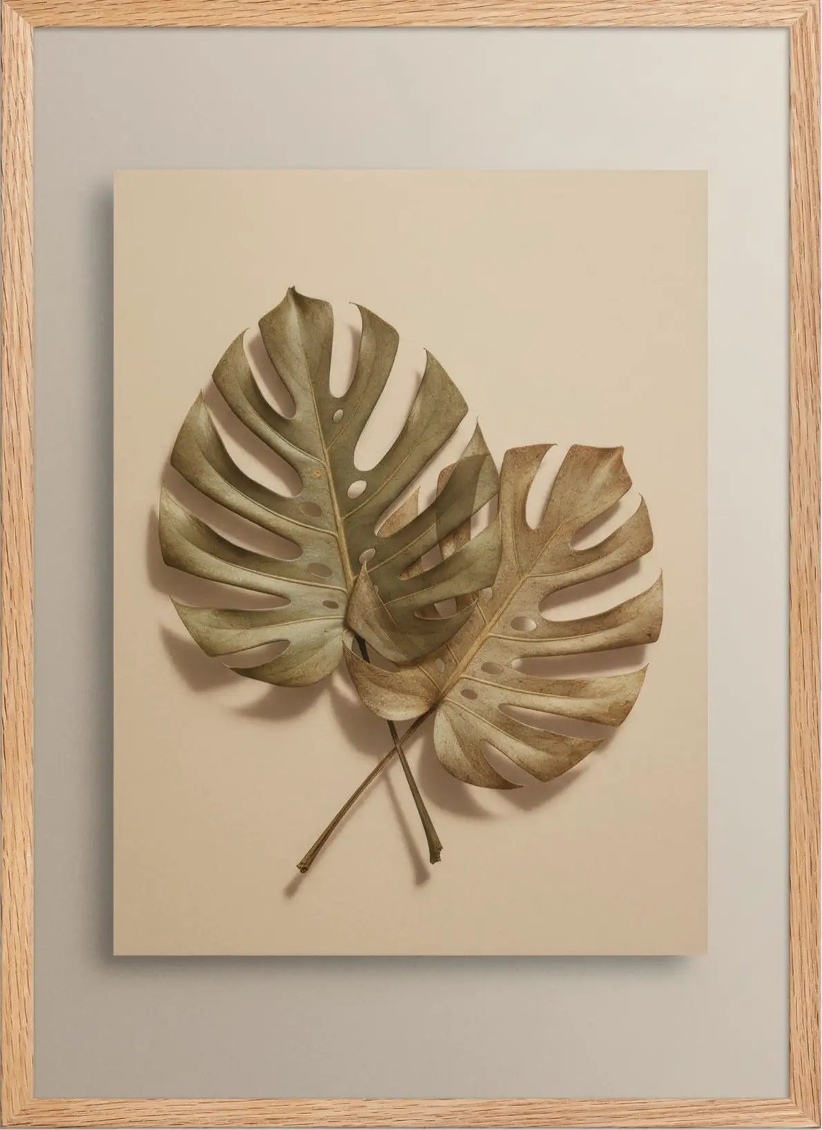 Monstera Doré — Encadrée — affiche murale minimaliste | Cassili-home