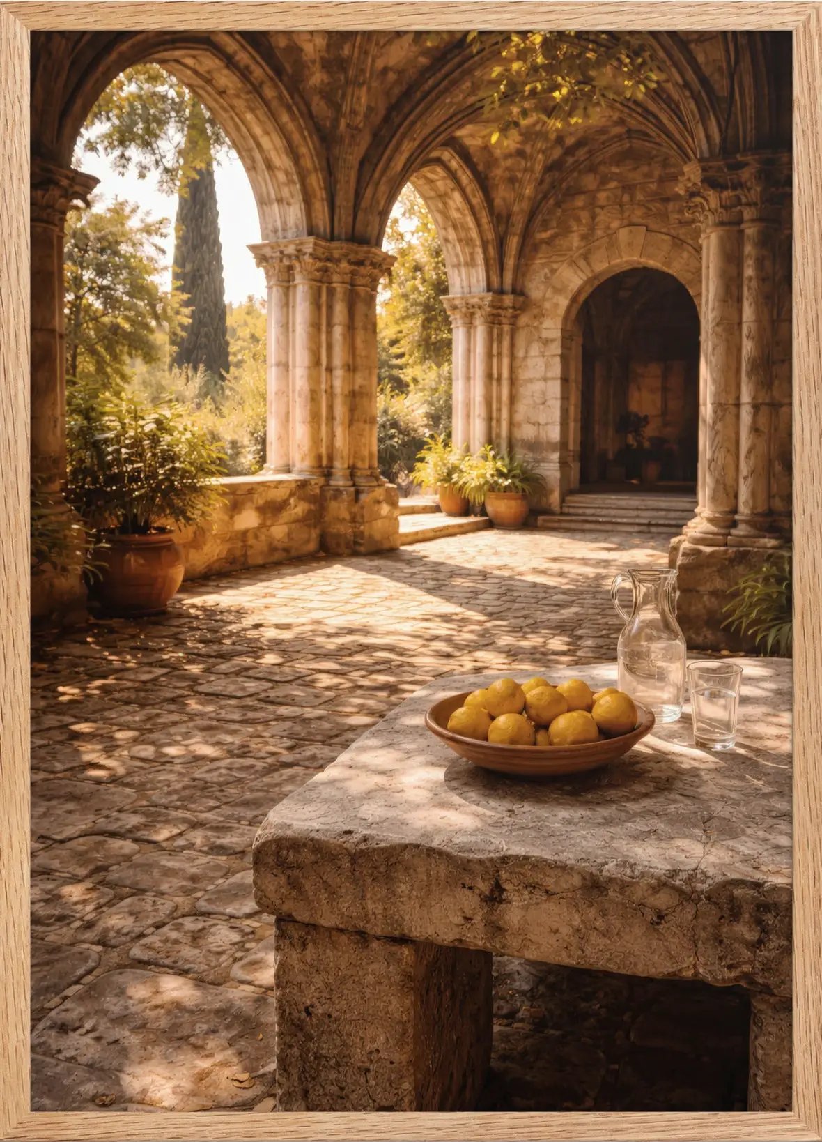 Cour aux Citrons — Encadrée — affiche murale minimaliste | Cassili-home