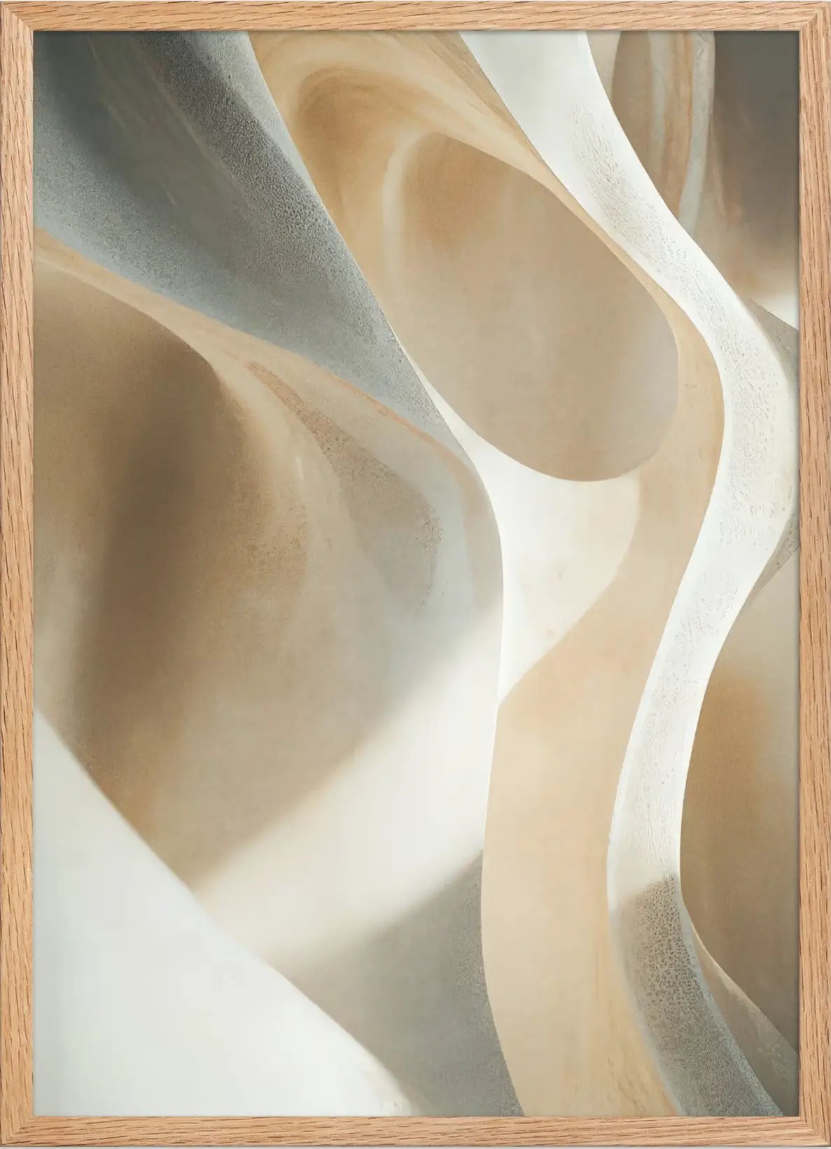 Les Vagues de Craie — Encadrée — affiche murale minimaliste | Cassili-home