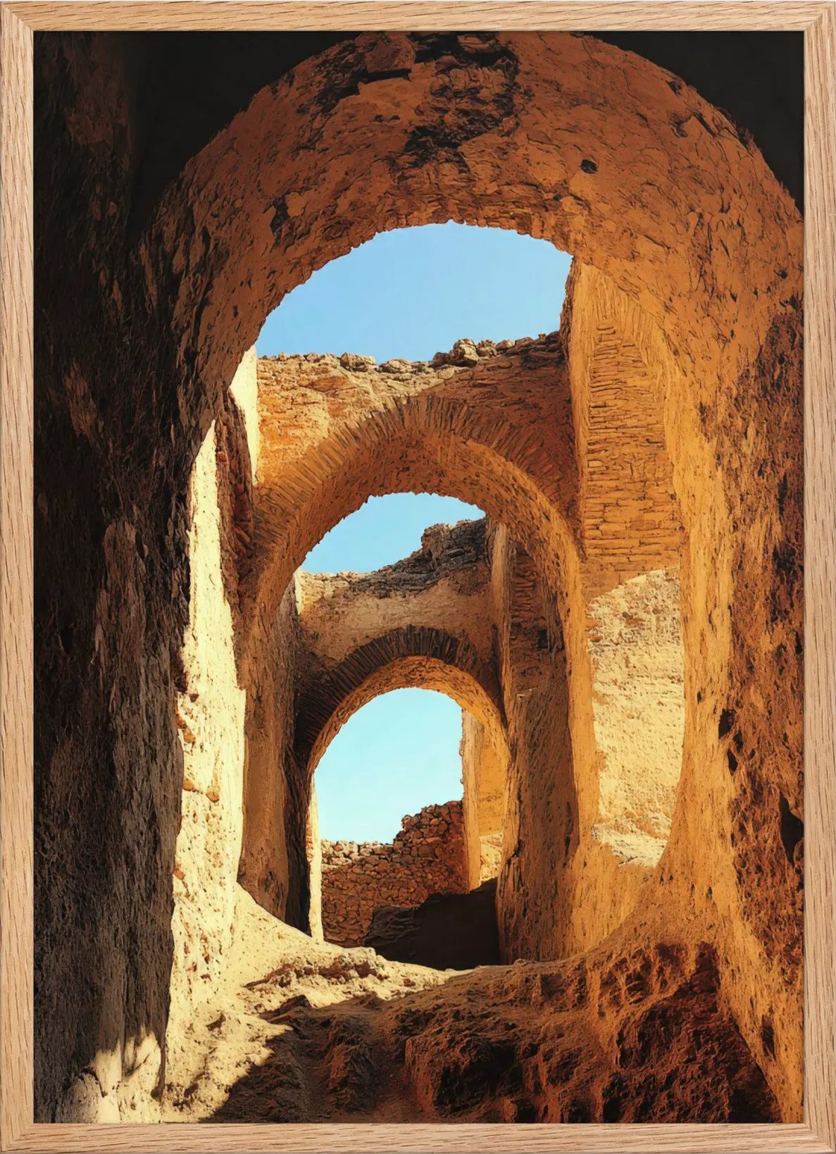 Les Ruines d’Or — Encadrée — affiche murale minimaliste | Cassili-home