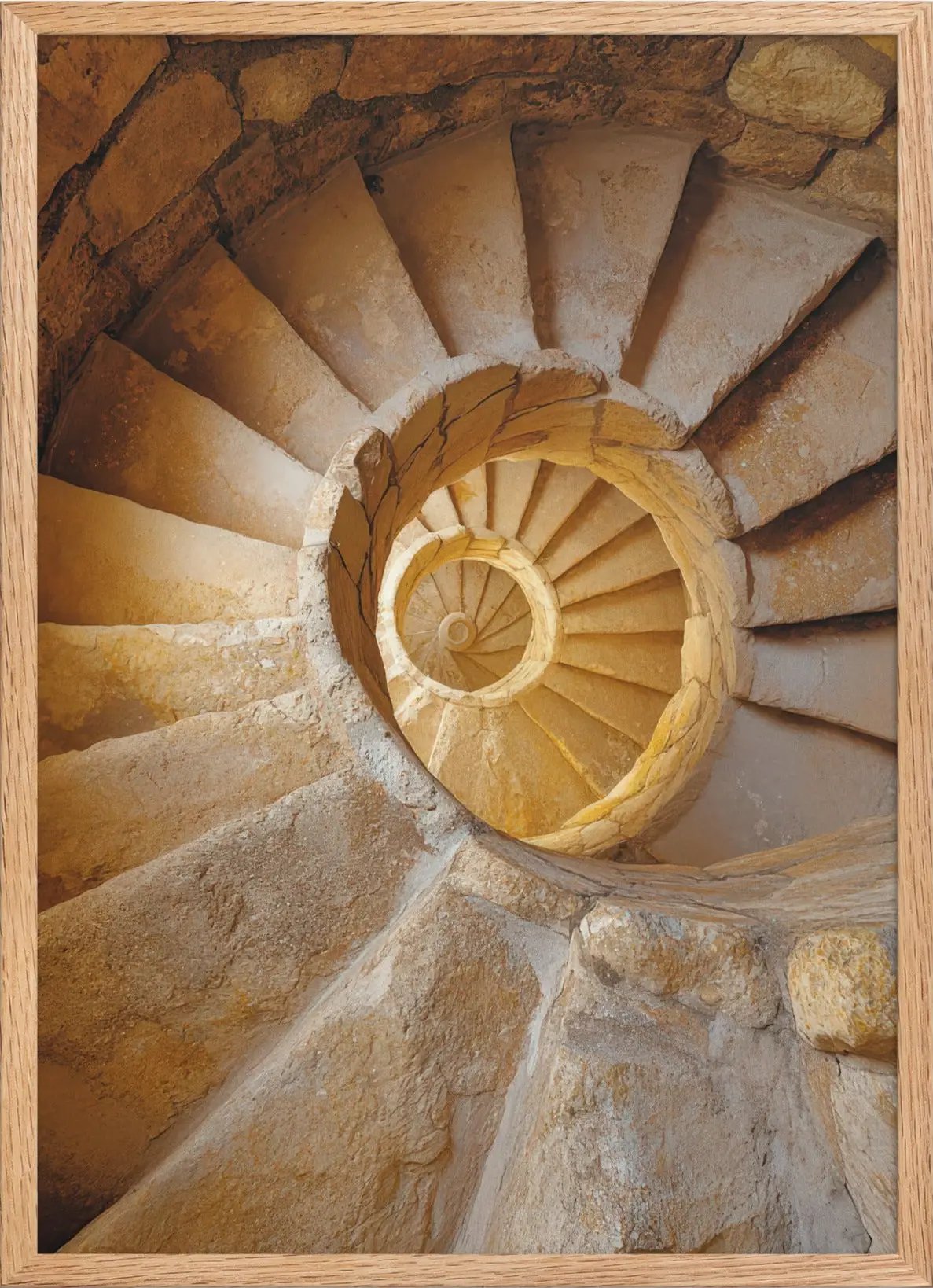 Escalier de Lumière — Encadrée — affiche murale minimaliste | Cassili-home
