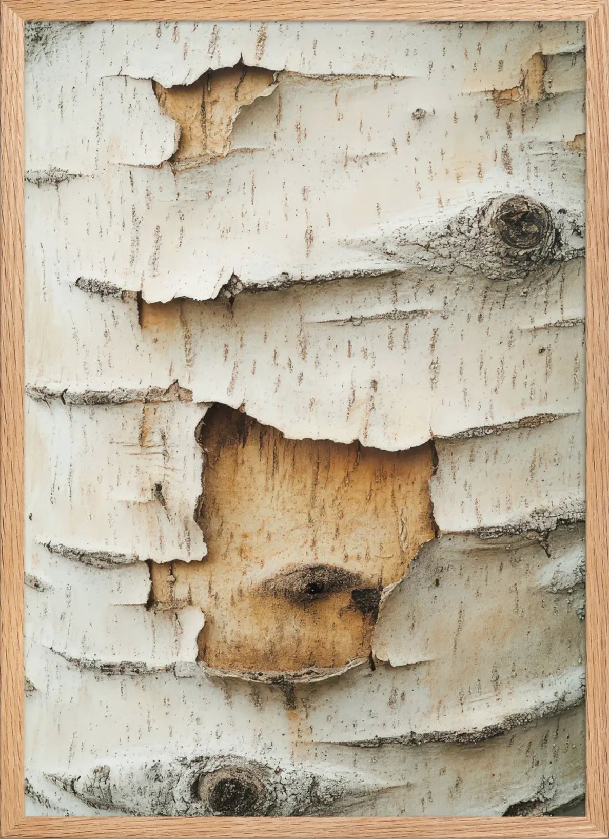 Écorce de Bouleau — Encadrée — affiche murale minimaliste | Cassili-home