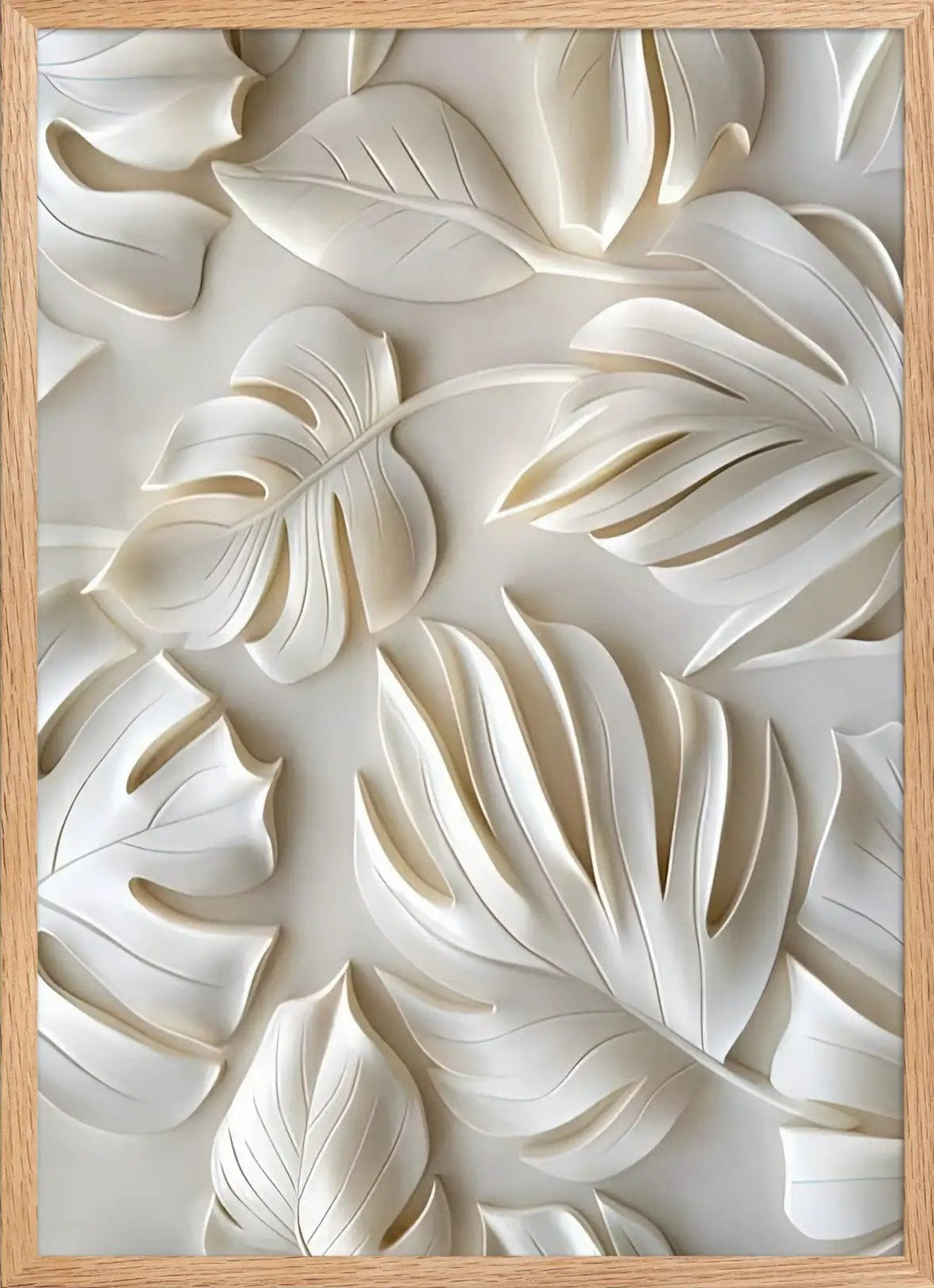 Poster en Papier Mat Encadré, affiche murale minimaliste avec cadre bois, décoration murale salon ou chambre, style méditerranéen