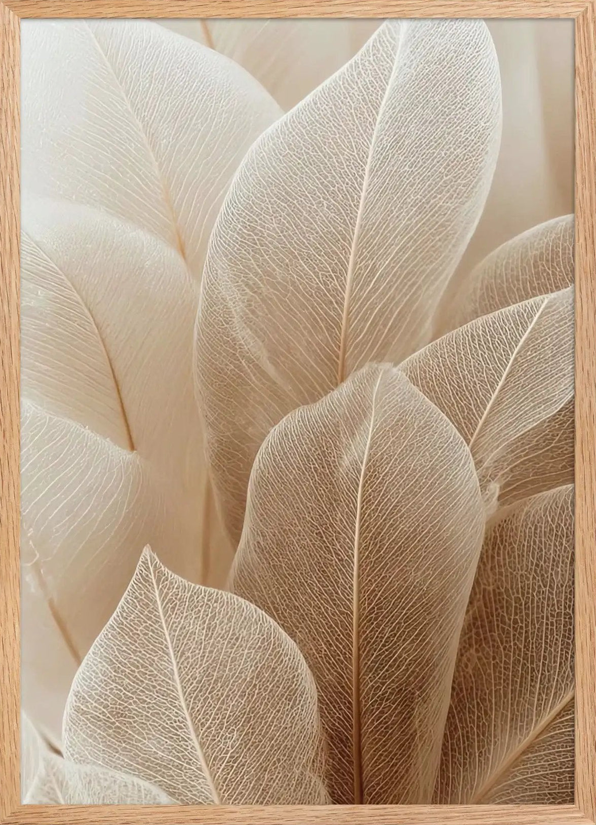 Poster en Papier Mat Encadré, affiche murale minimaliste avec cadre bois, décoration murale salon ou chambre, style méditerranéen