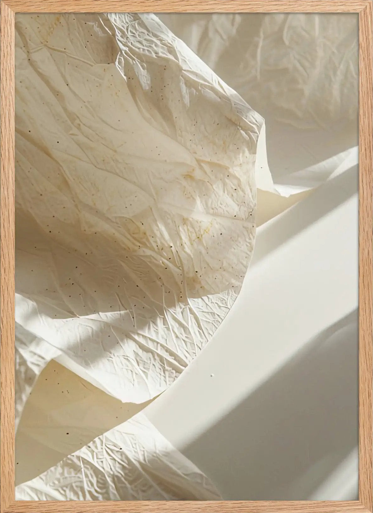 Poster en Papier Mat Encadré, affiche murale minimaliste avec cadre bois, décoration murale salon ou chambre, style méditerranéen