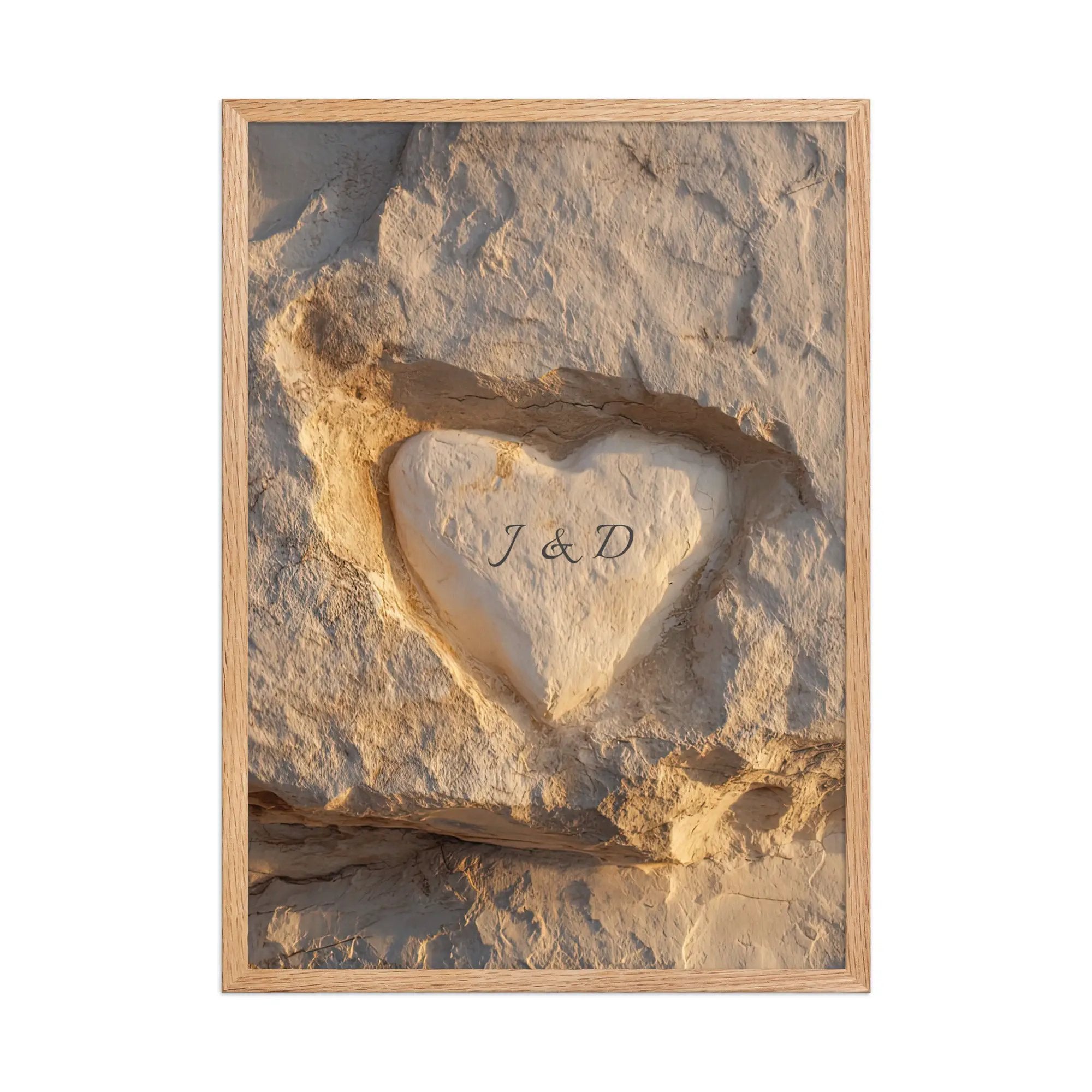 Poster en Papier Mat Encadré, affiche murale minimaliste avec cadre bois, décoration murale salon ou chambre, style méditerranéen