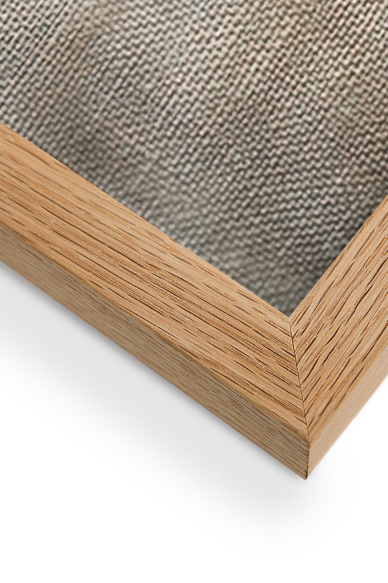 Solid oak frame detail — The Bay Leaf poster