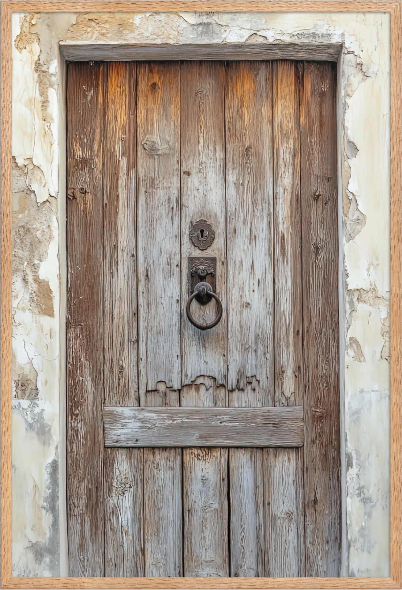 Mediterranean wall art in a solid oak frame — Cassili-home