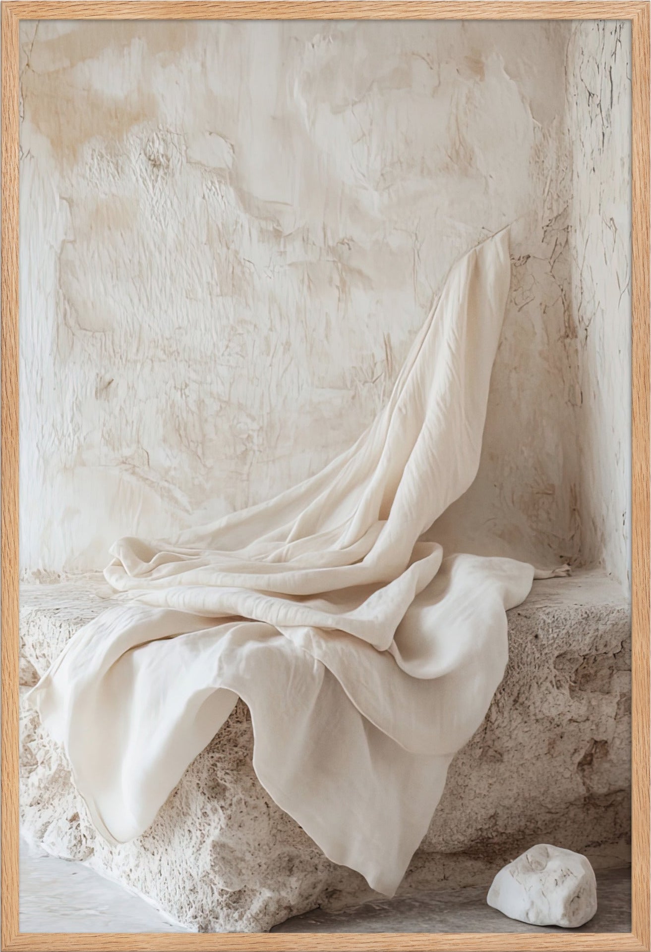 Mediterranean wall art in a solid oak frame — Cassili-home