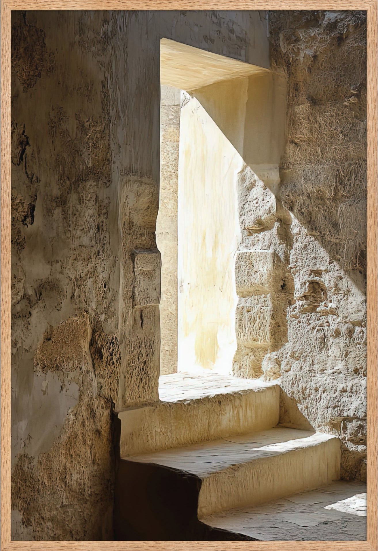 Mediterranean wall art in a solid oak frame — Cassili-home