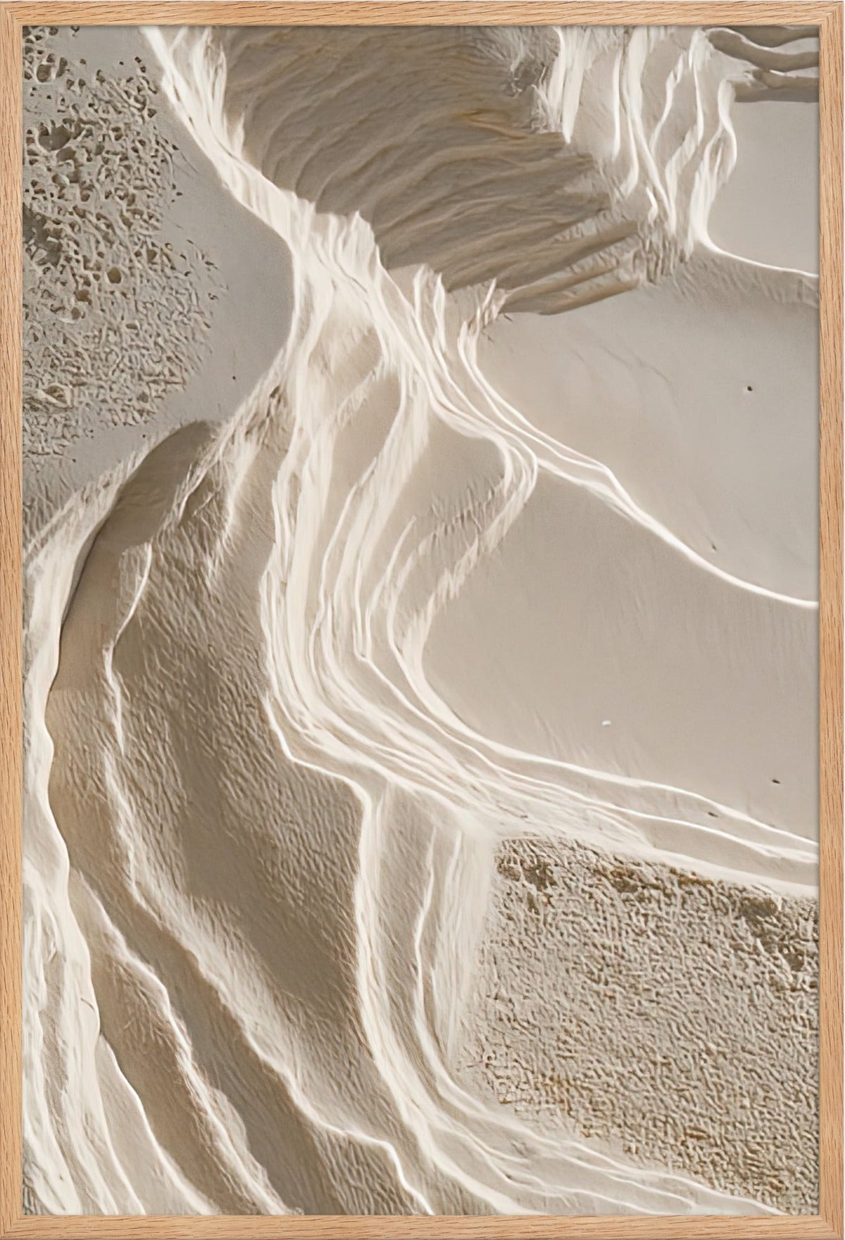 Affiche murale méditerranéenne encadrée chêne massif — Cassili-home