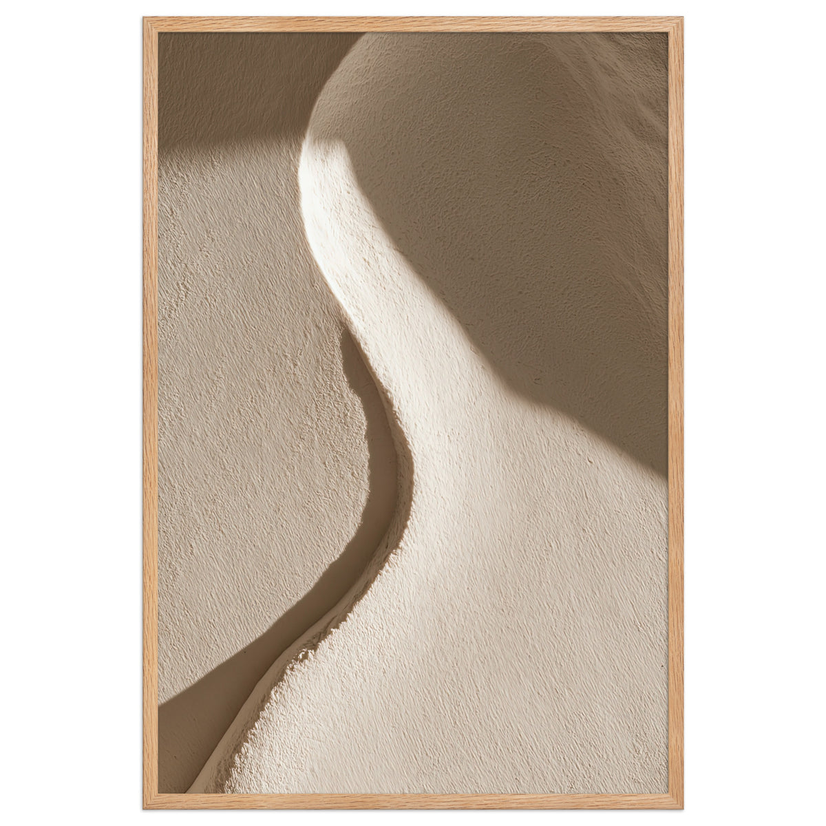 Affiche murale méditerranéenne encadrée chêne massif — Cassili-home