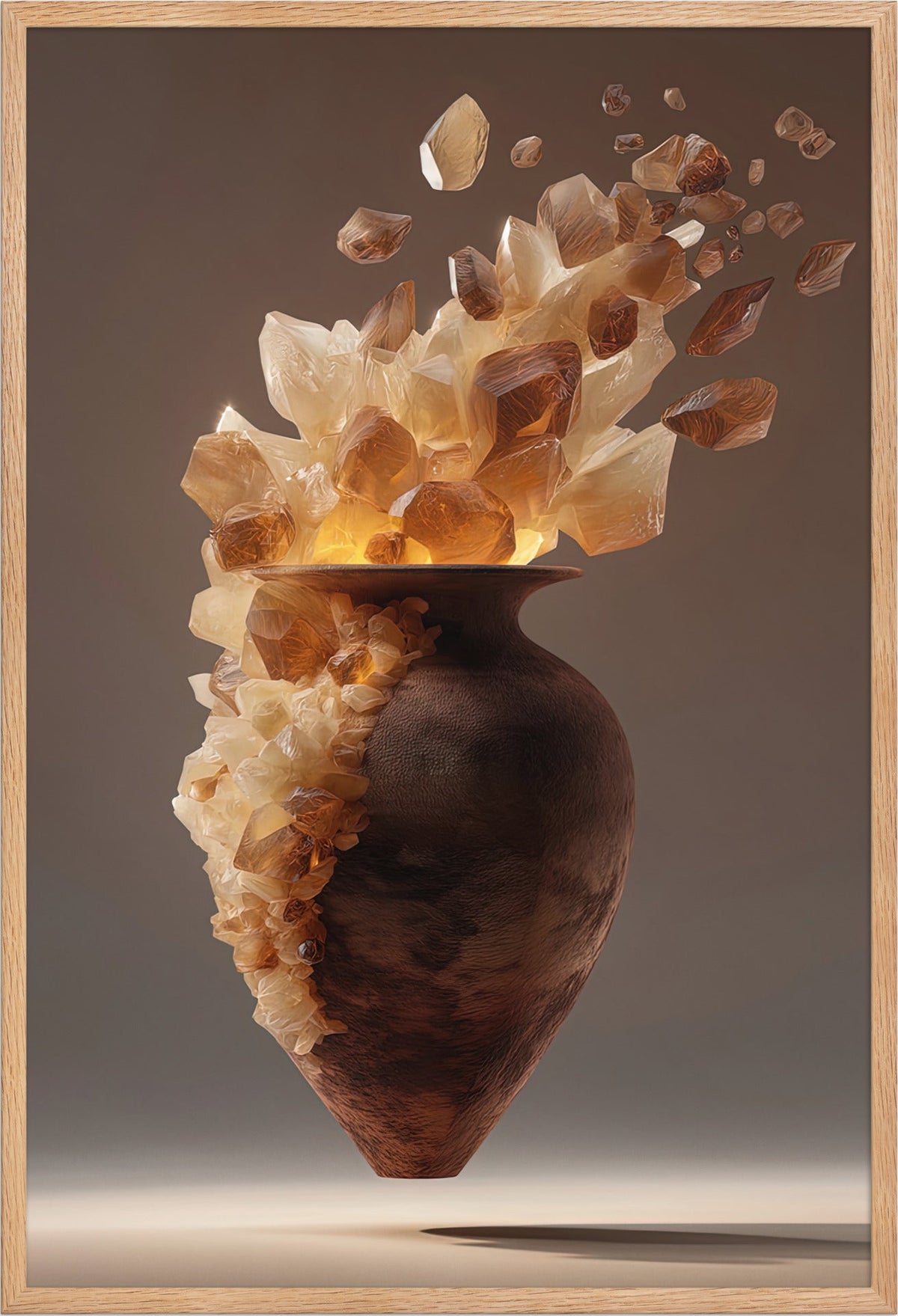 La Giara di Cristallo — con cornice in rovere massello, 61 × 91 cm