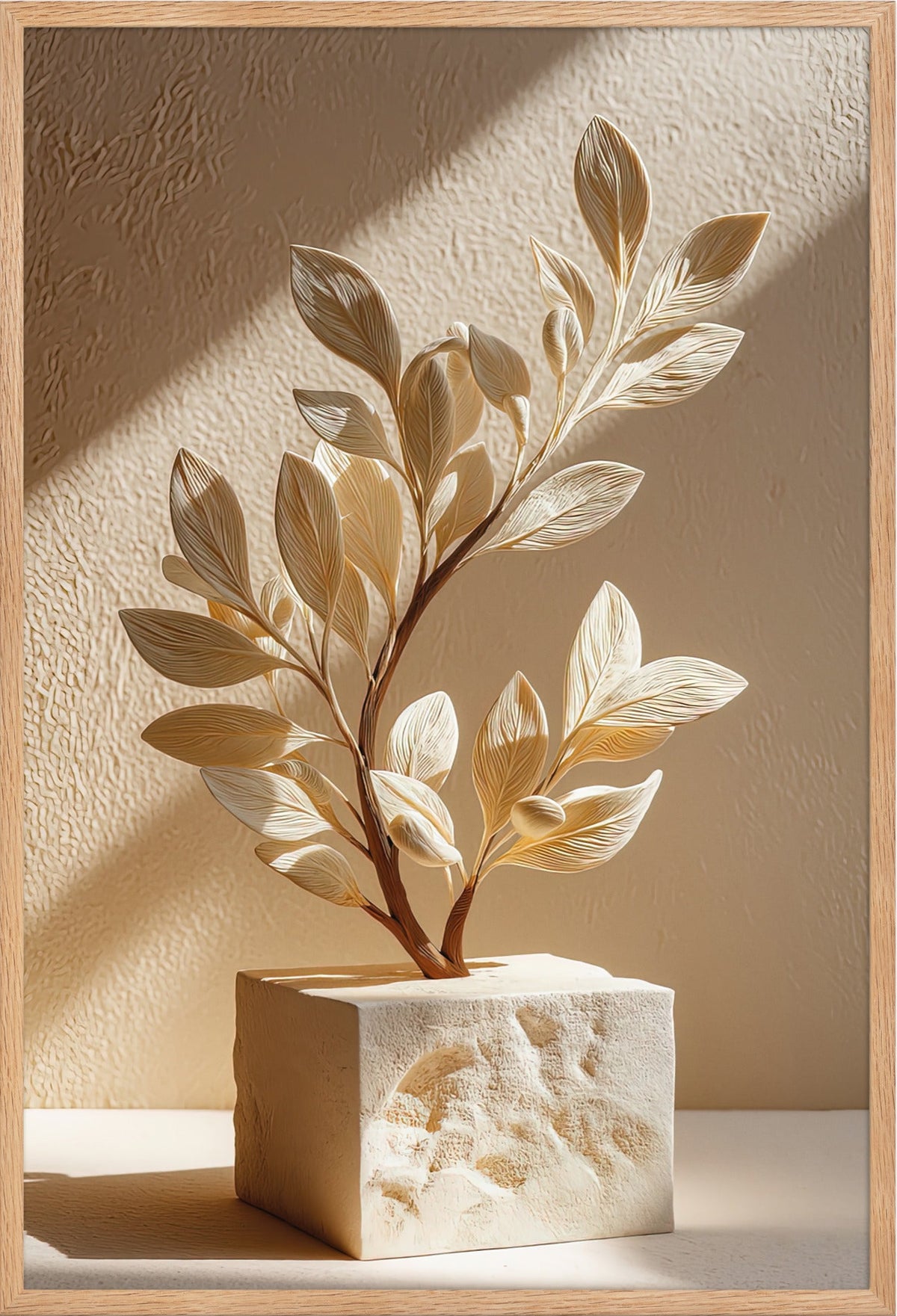 De Gouden Laurier — ingelijst in massief eiken, 61 × 91 cm
