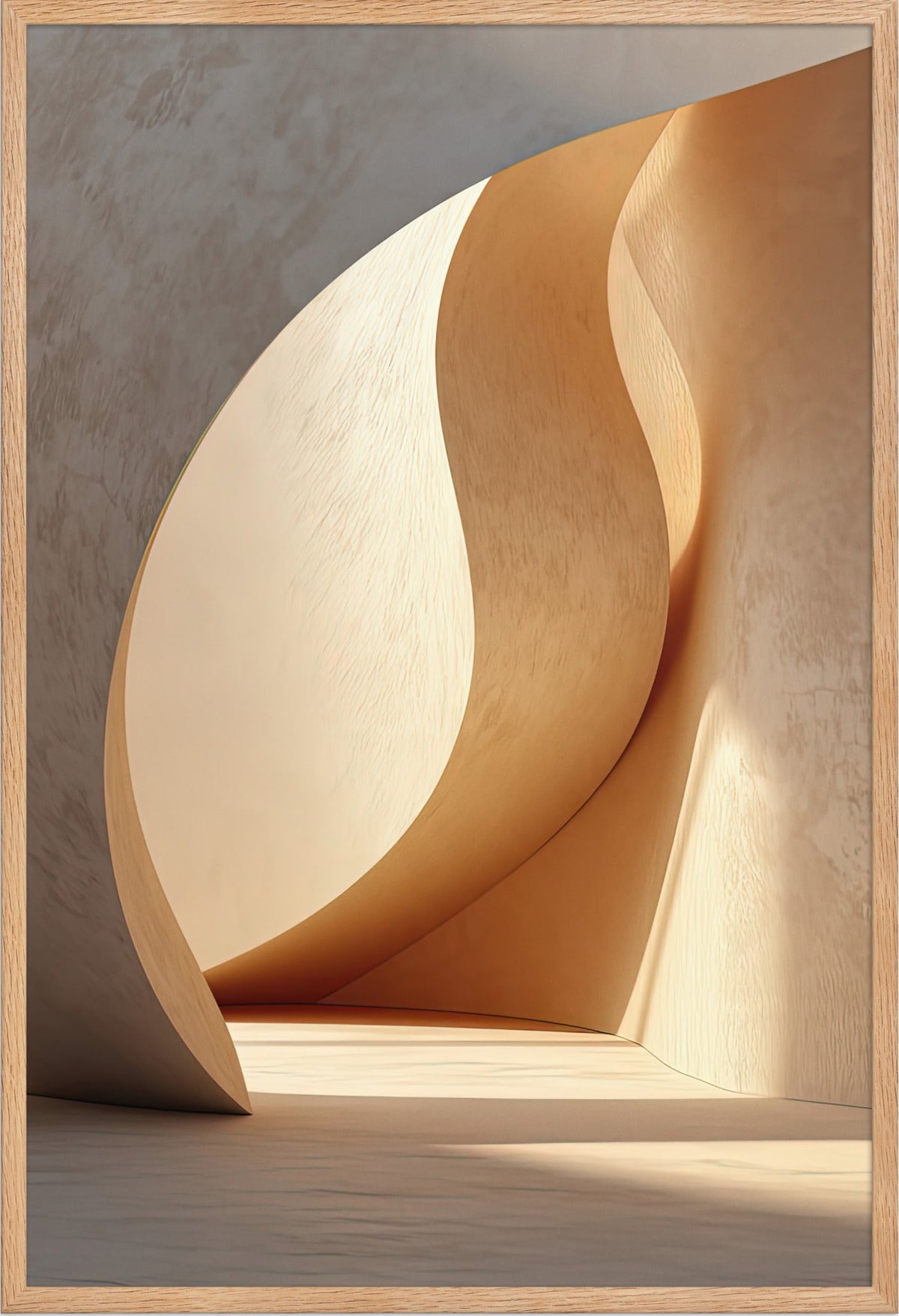 The Great Curve — framed in solid oak, 61 × 91 cm