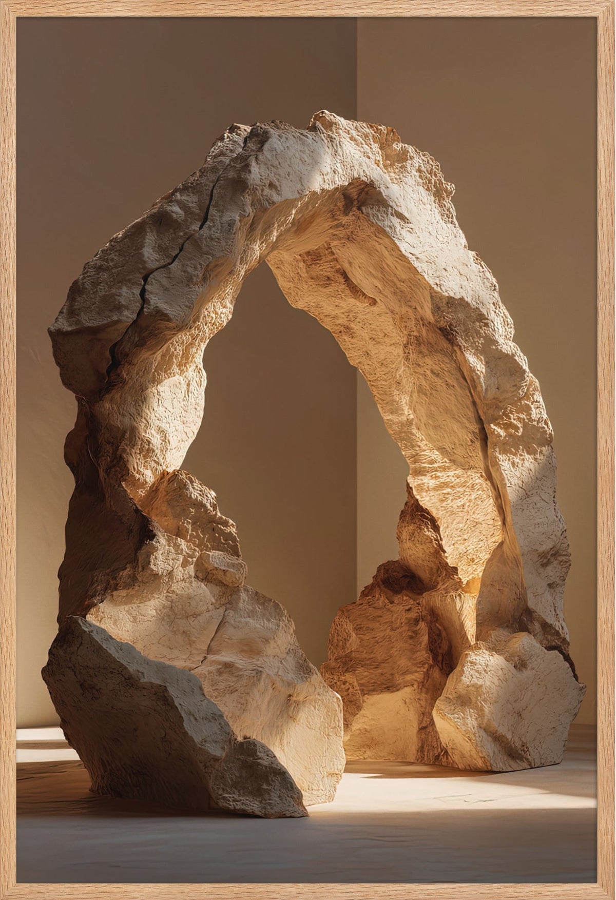 L’Arche Brute — affiche encadrée chêne massif, 61 × 91 cm