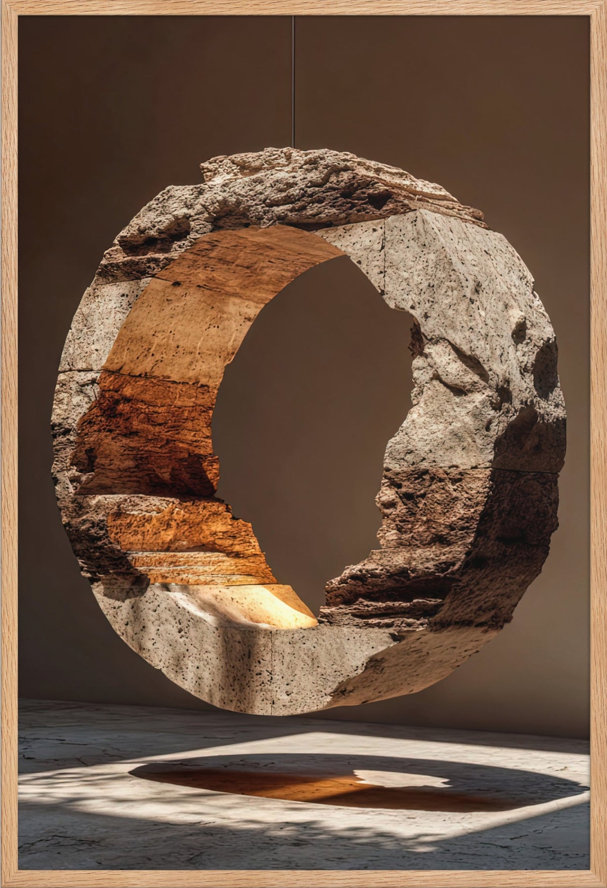 De Stenen Halo — ingelijst in massief eiken, 61 × 91 cm