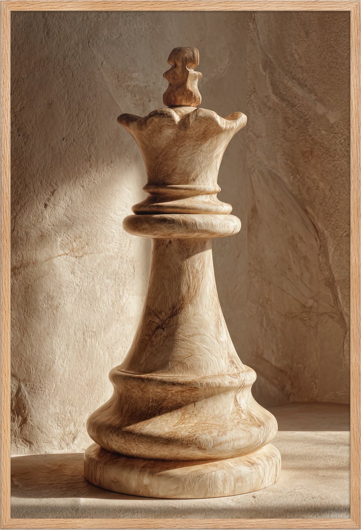 Der Travertinkönig — gerahmt in massiver Eiche, 61 × 91 cm