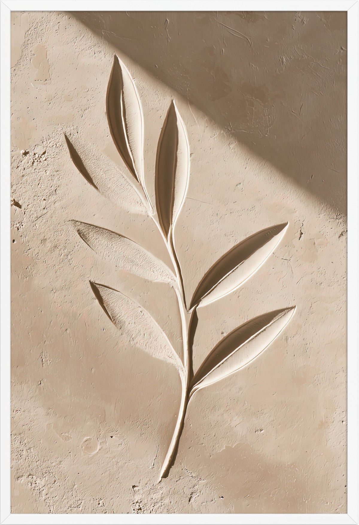 Affiche murale méditerranéenne encadrée blanc — Cassili-home