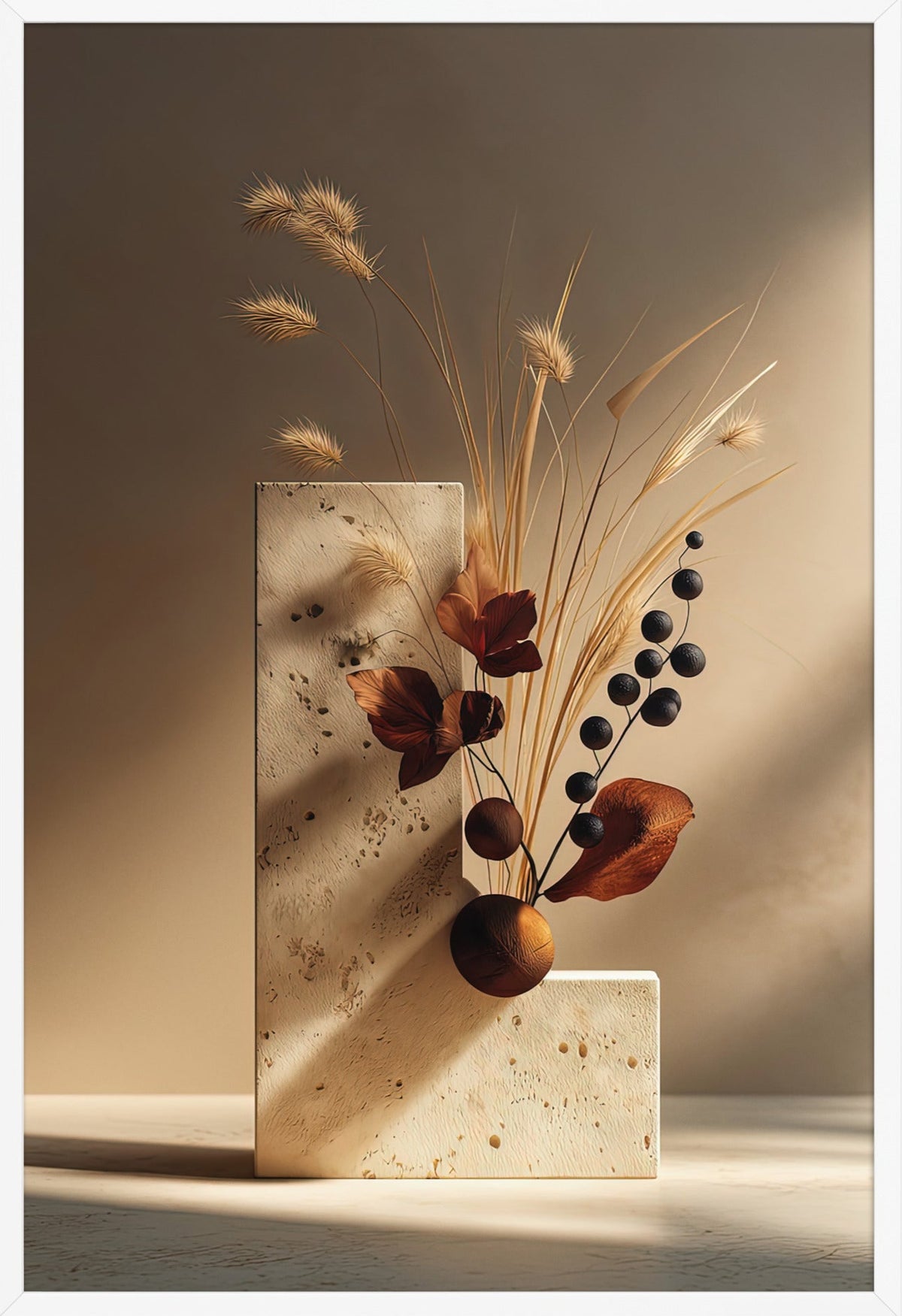 De Zwarte Bessen — ingelijst in wit, 61 × 91 cm