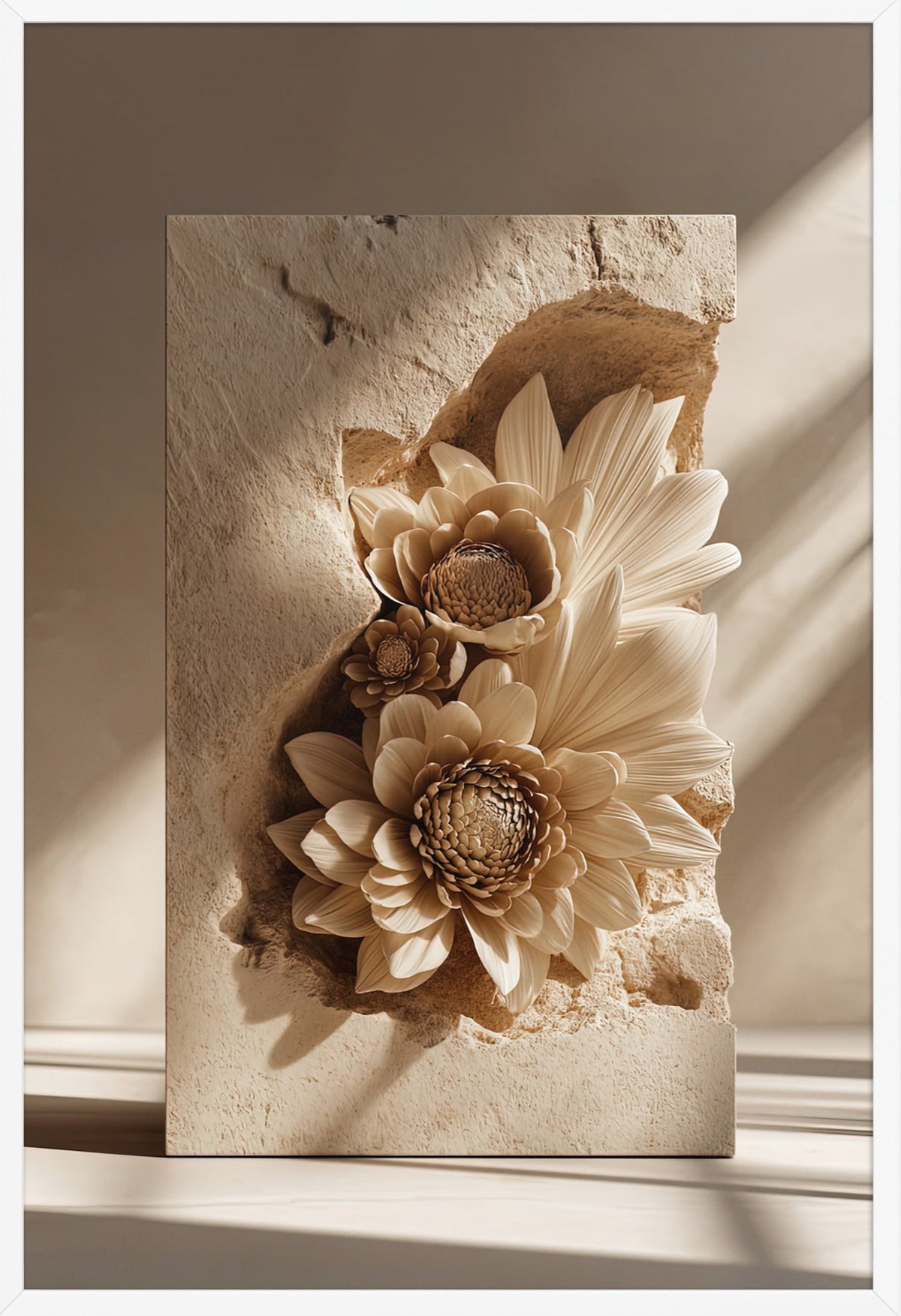 De Stenen Bloemkronen — ingelijst in wit, 61 × 91 cm