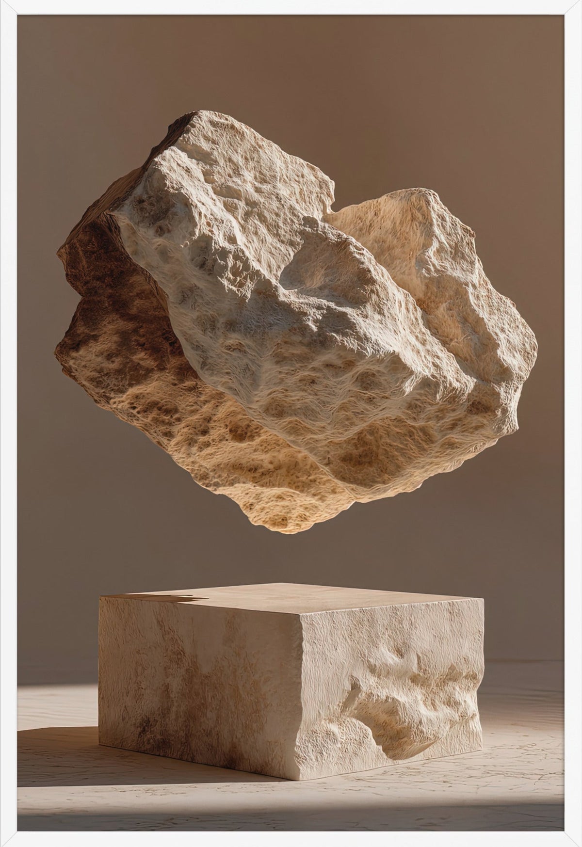 Il Blocco Senza Peso — con cornice bianca, 61 × 91 cm