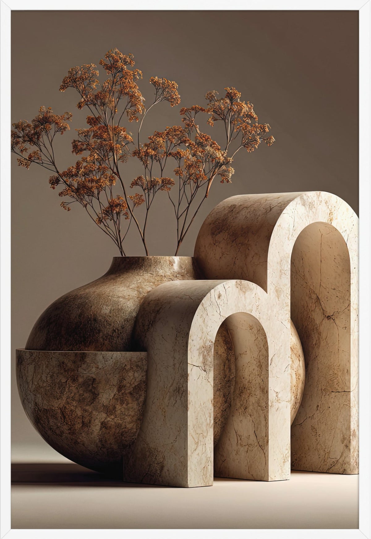 Gli Archi Gemelli — con cornice bianca, 61 × 91 cm
