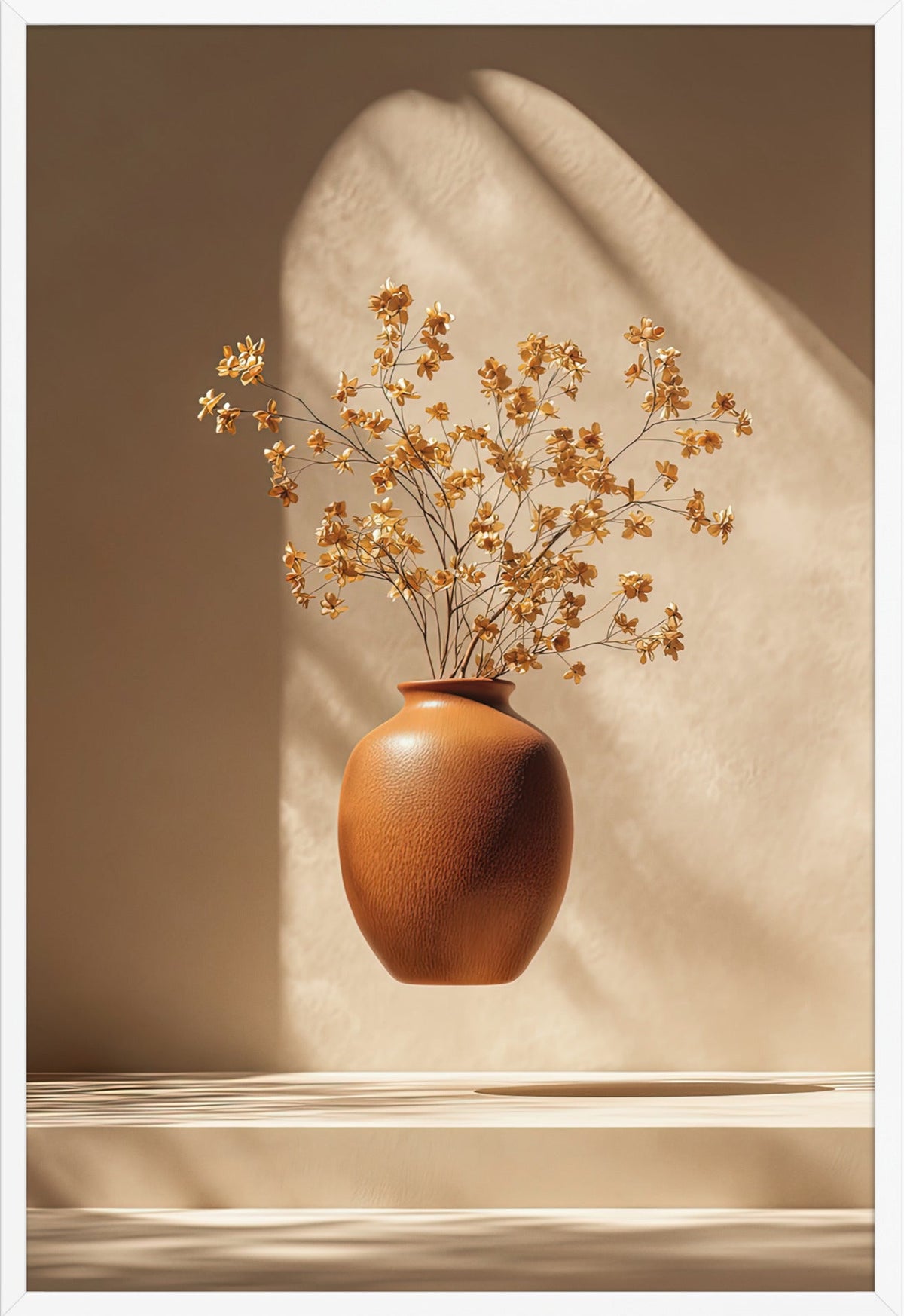 The Golden Sheaf — framed in white, 61 × 91 cm